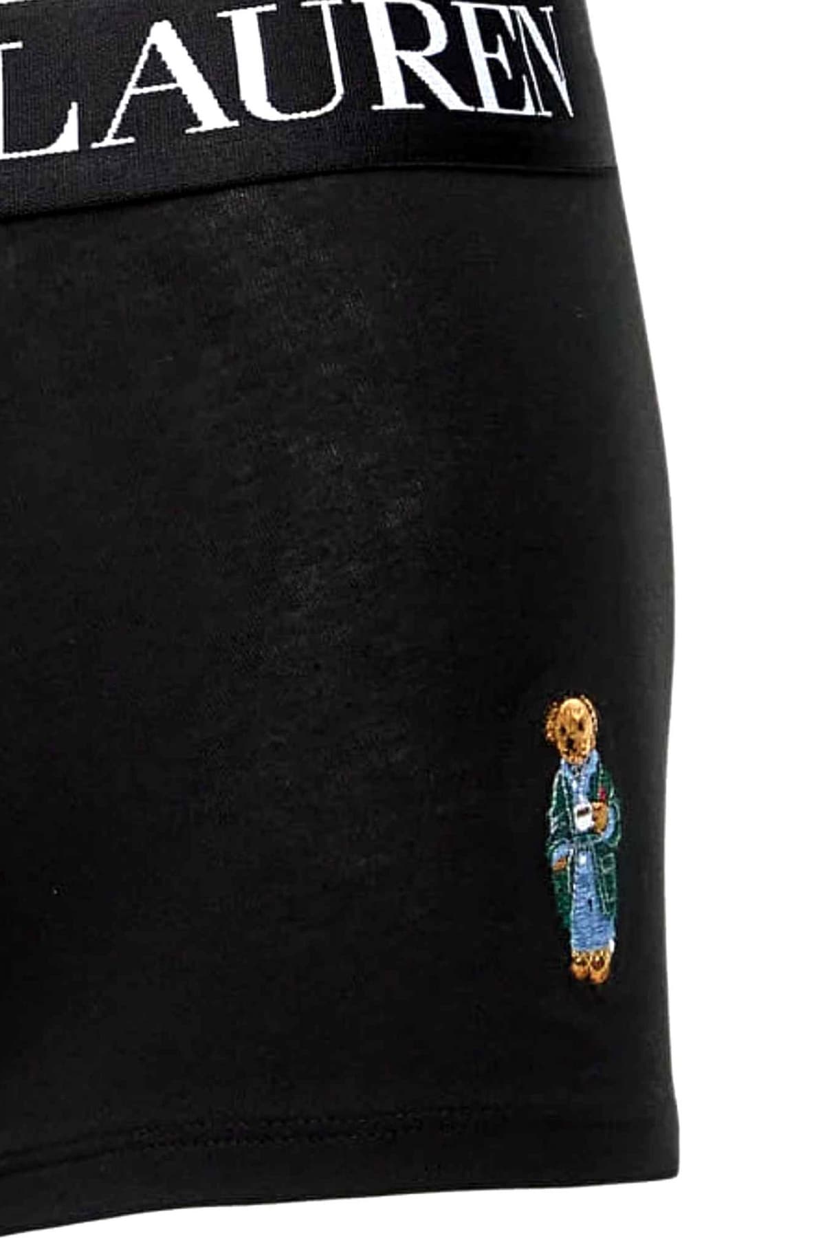 RALPH LAUREN UNDERWEAR ΕΣΩΡΟΥΧΟ TRUNK STRETCH COTTON LOGO BEAR ΜΑΥΡΟ