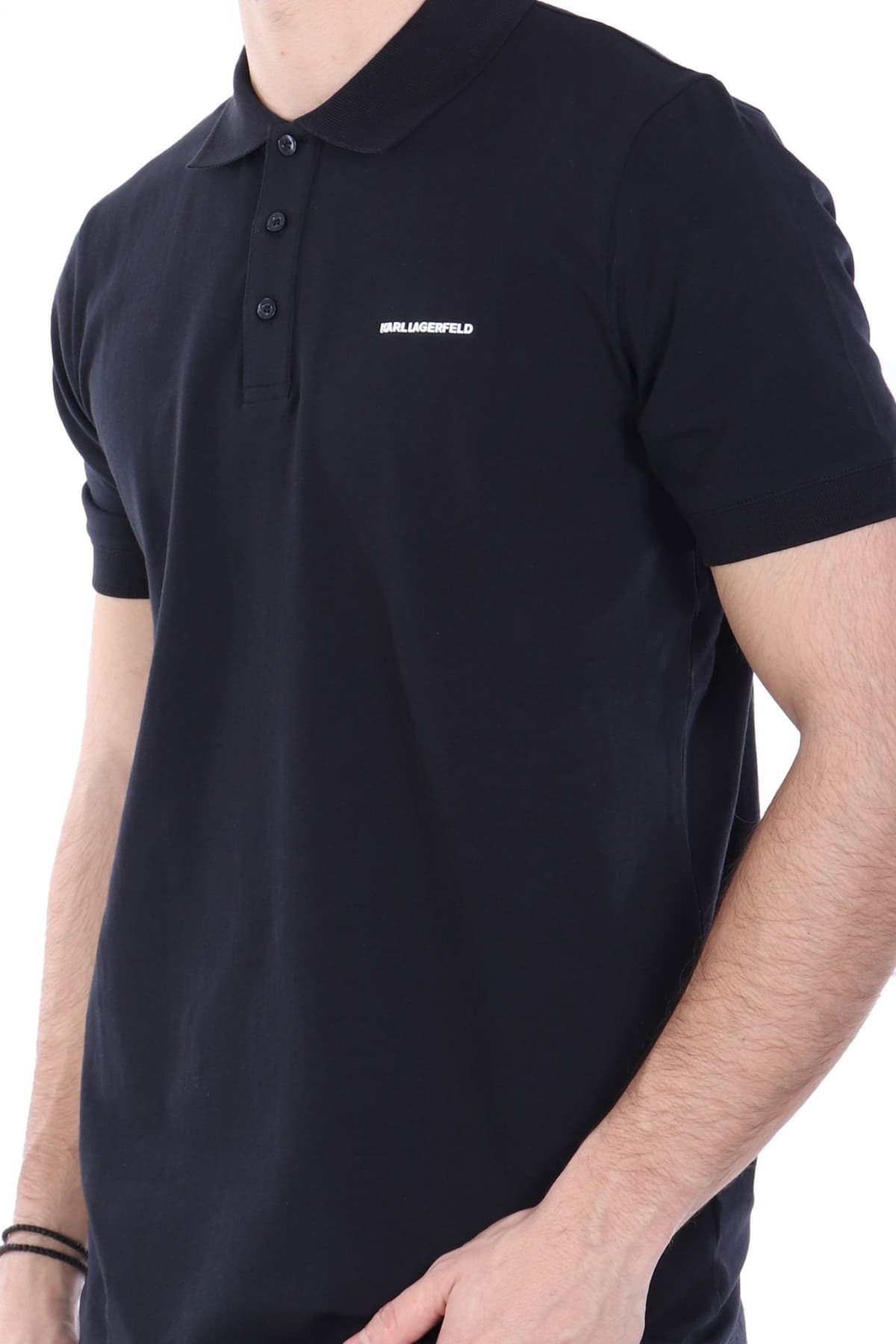 KARL LAGERFELD POLO LOGO ΜΠΛΕ