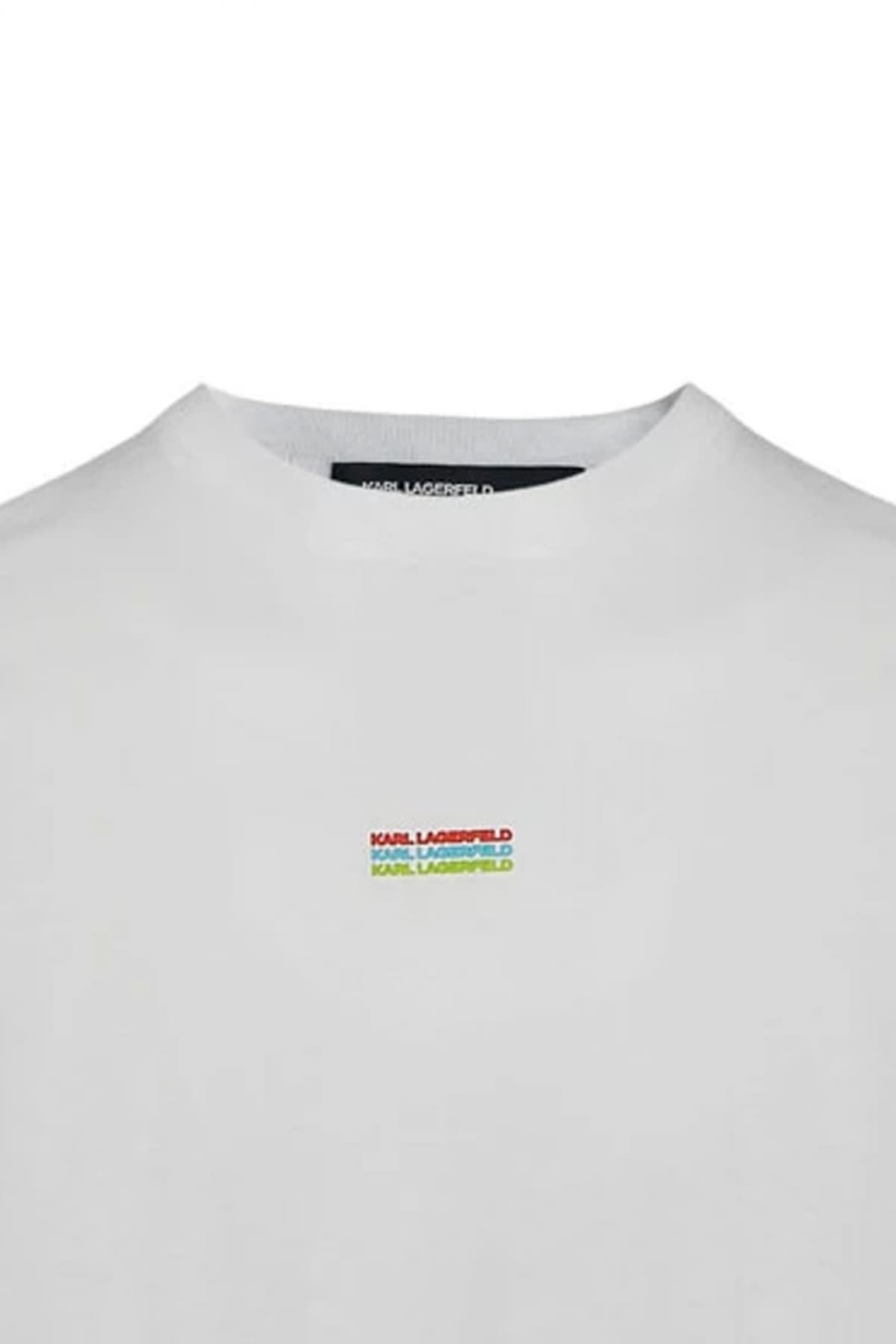KARL LAGERFELD T-SHIRT CREW NECK LOGO ΛΕΥΚΟ