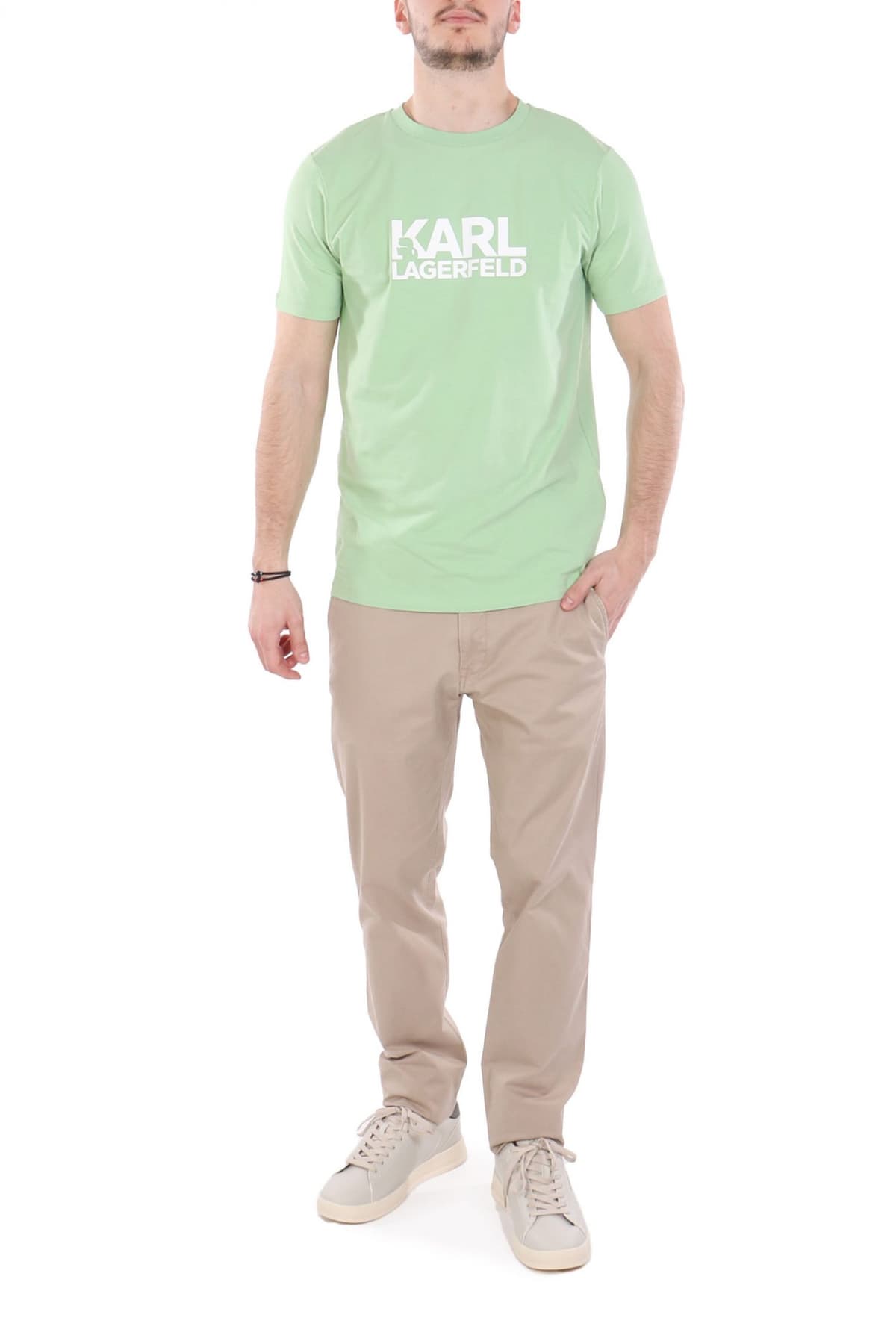 KARL LAGERFELD T-SHIRT CREW NECK LOGO ΛΑΧΑΝΙ