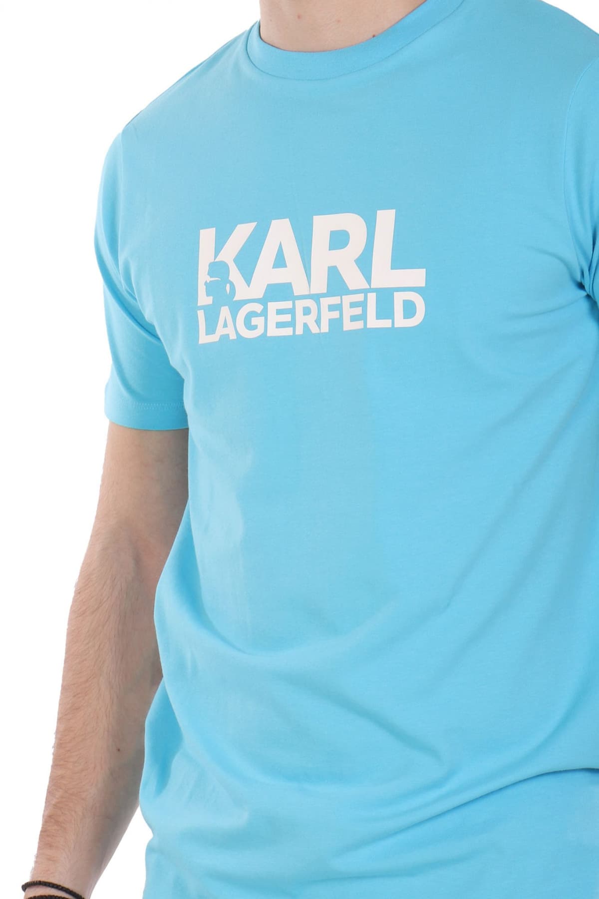 KARL LAGERFELD T-SHIRT CREW NECK LOGO ΤΥΡΚΟΥΑΖ