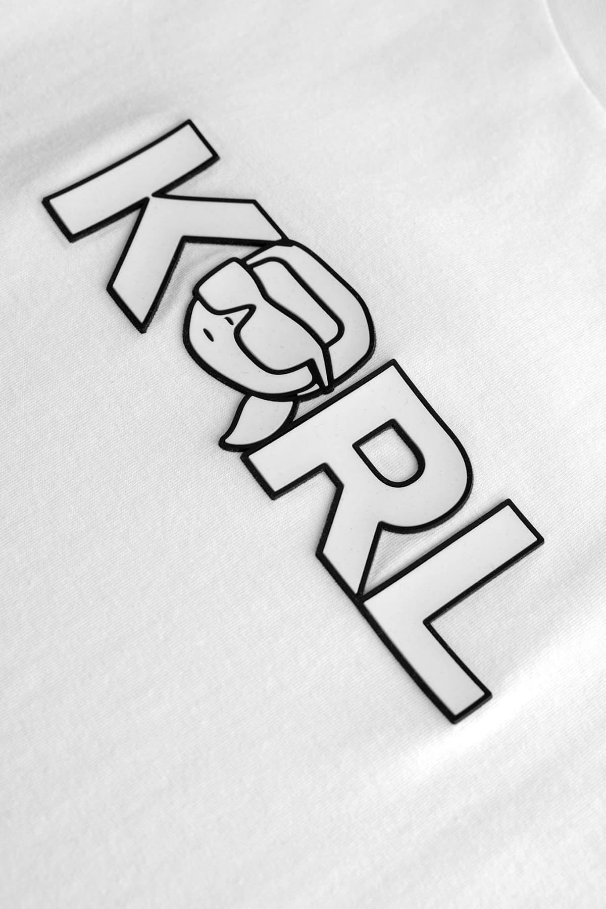 KARL LAGERFELD T-SHIRT LOGO ΛΕΥΚΟ