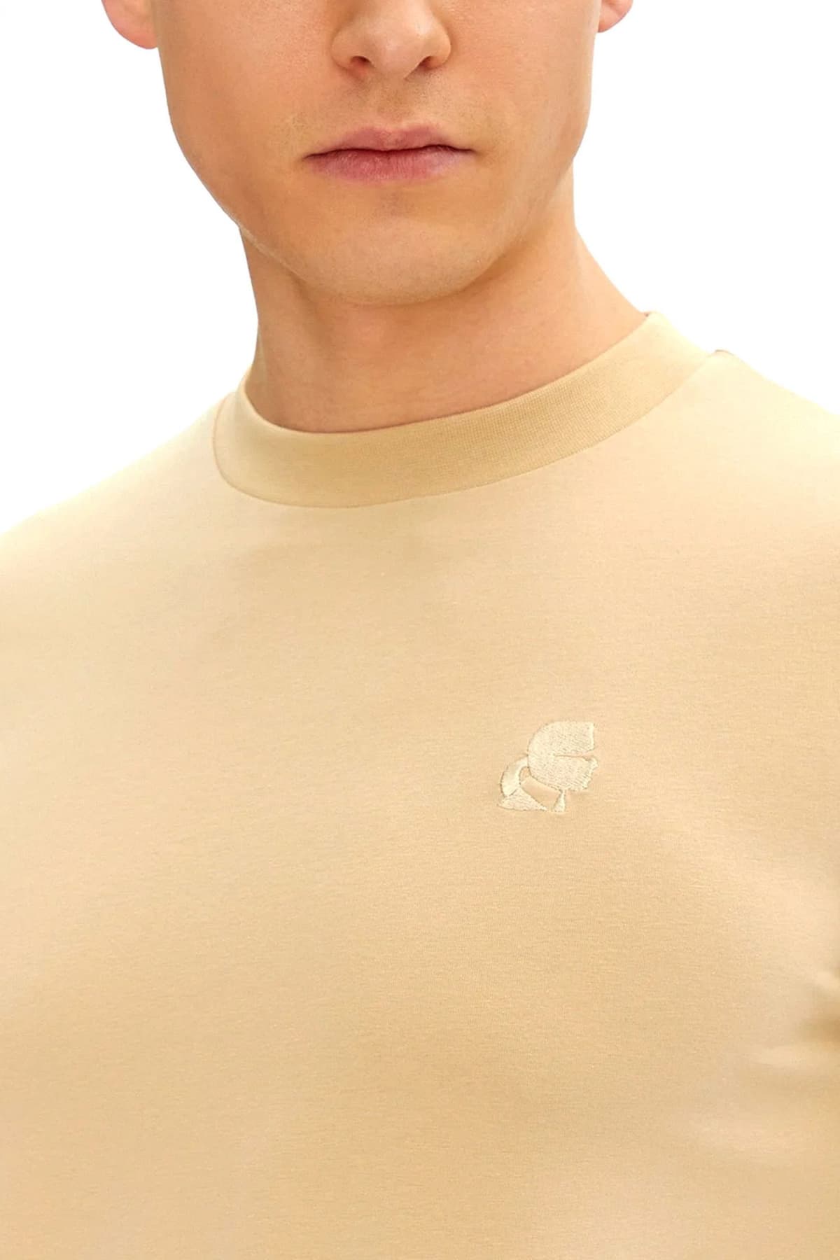 KARL LAGERFELD T-SHIRT CREW NECK LOGO ΜΠΕΖ