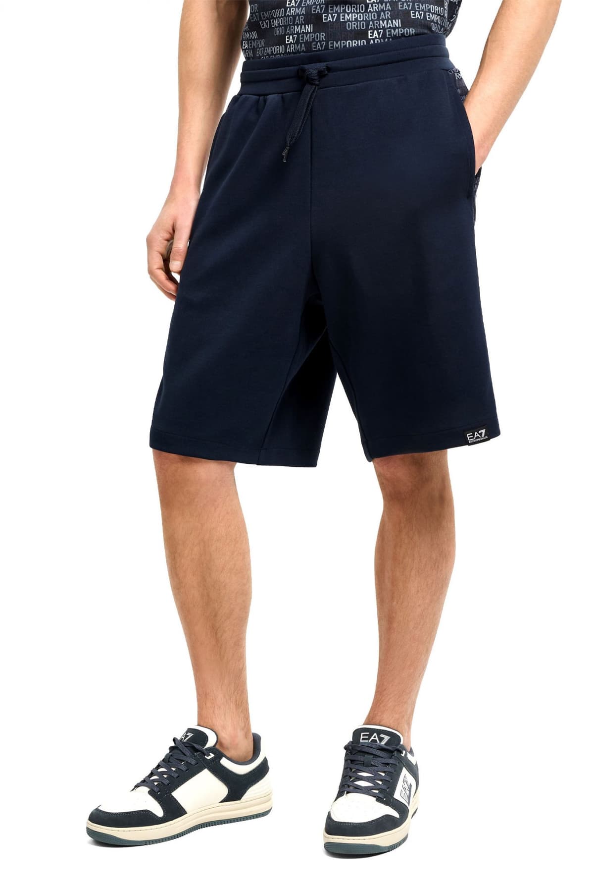 ARMANI 7 ΒΕΡΜΟΥΔΑ ΦΟΥΤΕΡ LOGO ΜΠΛΕ