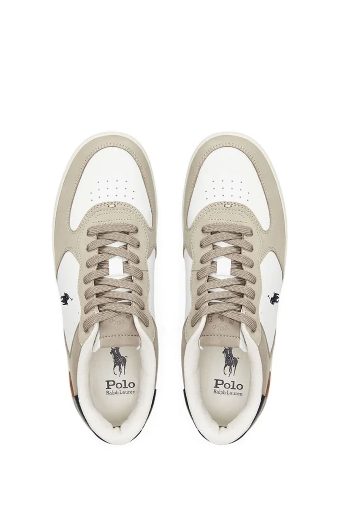 RALPH LAUREN ΠΑΠΟΥΤΣΙΑ SNEAKERS MASTERS-CRT-SK-LTL ΛΕΥΚΟ-ΜΠΕΖ