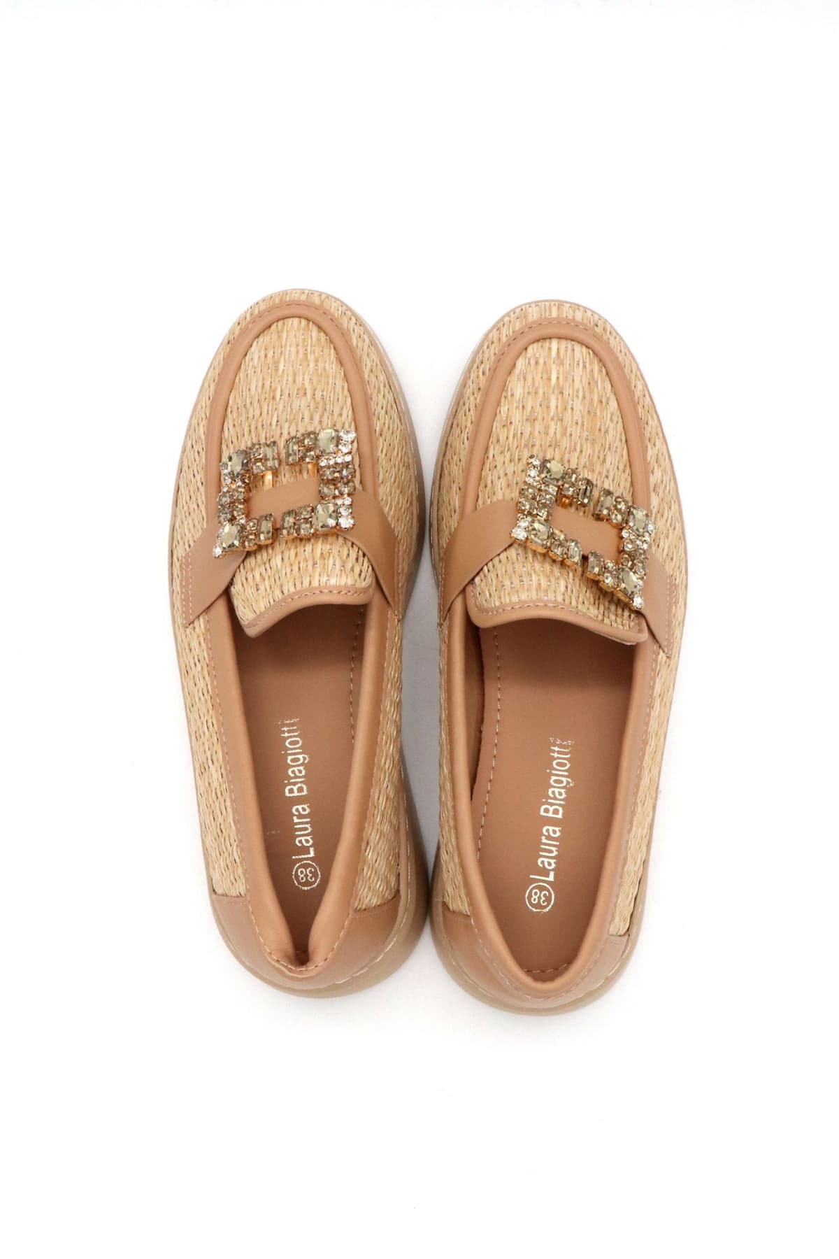 LAURA BIAGIOTTI ΠΑΠΟΥΤΣΙΑ MOKAΣΙΝΙΑ ΨΑΘΑ ΑΓΚΡΑΦΑ ΜΕ ΠΕΤΡΕΣ ΜΠΕΖ