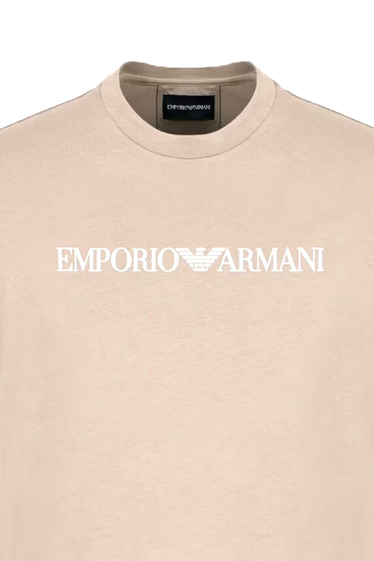 EMPORIO ARMANI T-SHIRT LOGO ΜΠΕΖ-ΓΚΡΙ