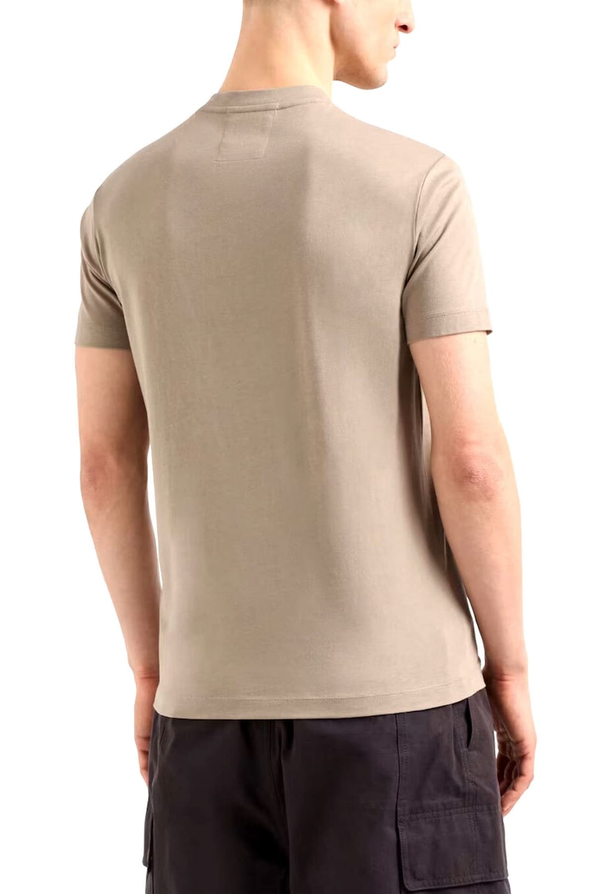 EMPORIO ARMANI T-SHIRT LOGO ΜΠΕΖ-ΓΚΡΙ