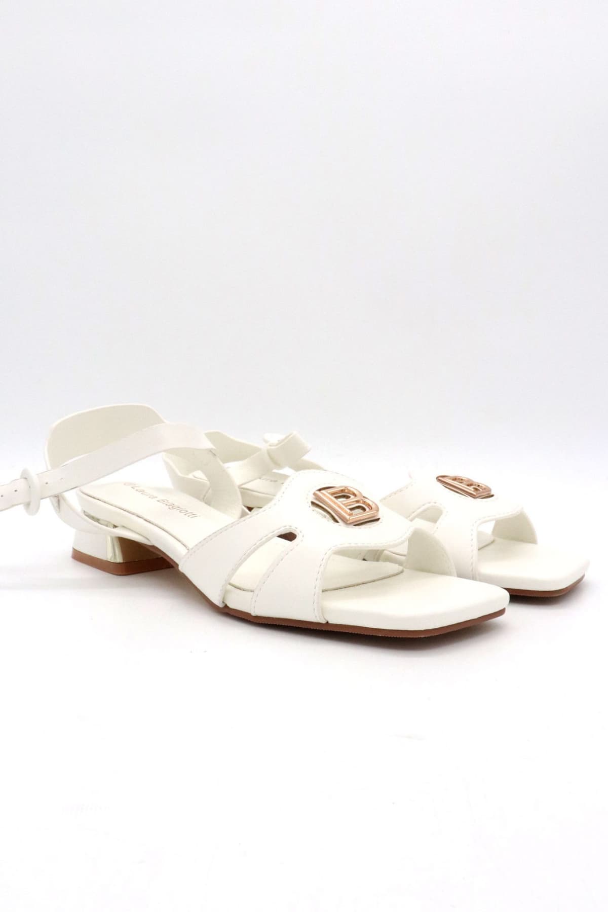 LAURA BIAGIOTTI ΠΑΠΟΥΤΣΙΑ ΠΕΔΙΛΑ ΜΕΤΑΛΛΙΚΟ LOGO ΛΕΥΚΟ