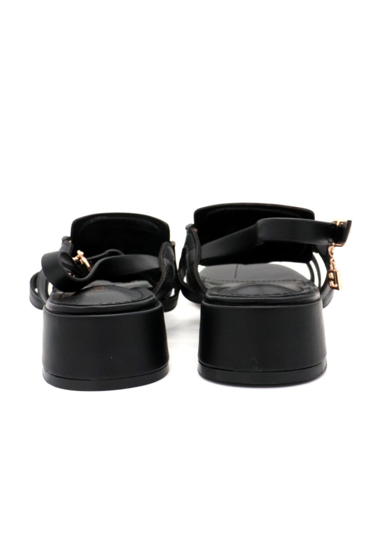 LAURA BIAGIOTTI ΠΑΠΟΥΤΣΙΑ ΠΕΔΙΛΑ ΛΟΥΡΑΚΙΑ ΜΕΤΑΛΛΙΚΟ LOGO ΜΑΥΡΟ