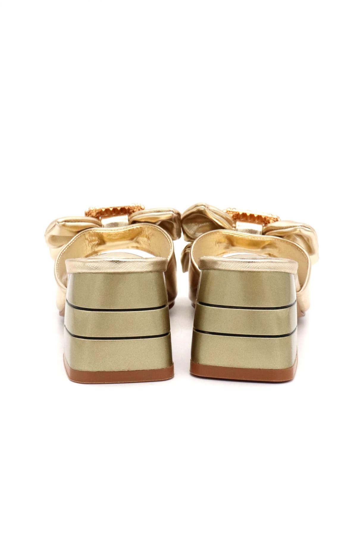 LAURA BIAGIOTTI ΠΑΠΟΥΤΣΙΑ MULES AΓΚΡΑΦΑ ΦΙΟΓΚΟ ΣΤΡΑΣ XΡΥΣΟ