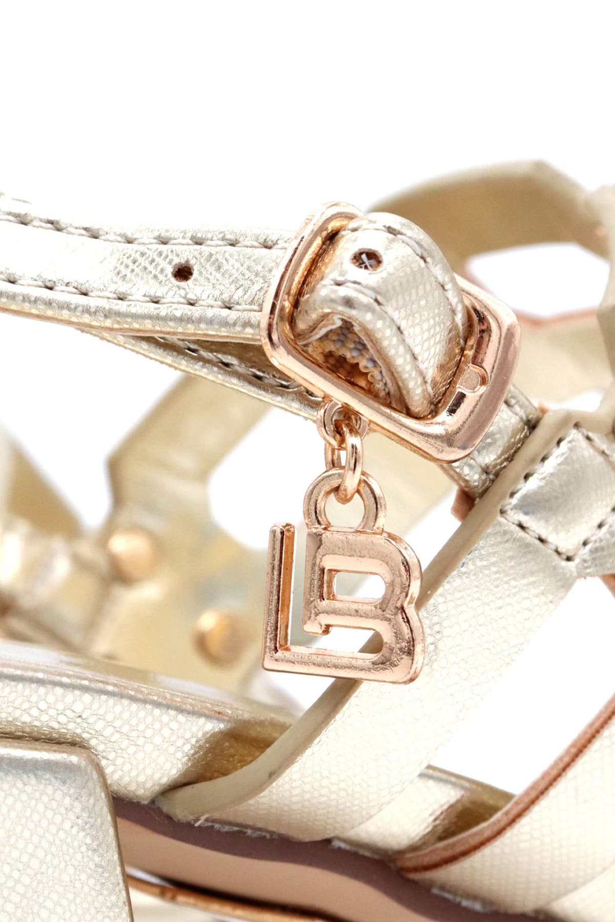 LAURA BIAGIOTTI ΠΑΠΟΥΤΣΙΑ ΠΕΔΙΛΑ LOGO ΜΕΤΑΛΛΙΚΟ ΧΡΥΣΟ