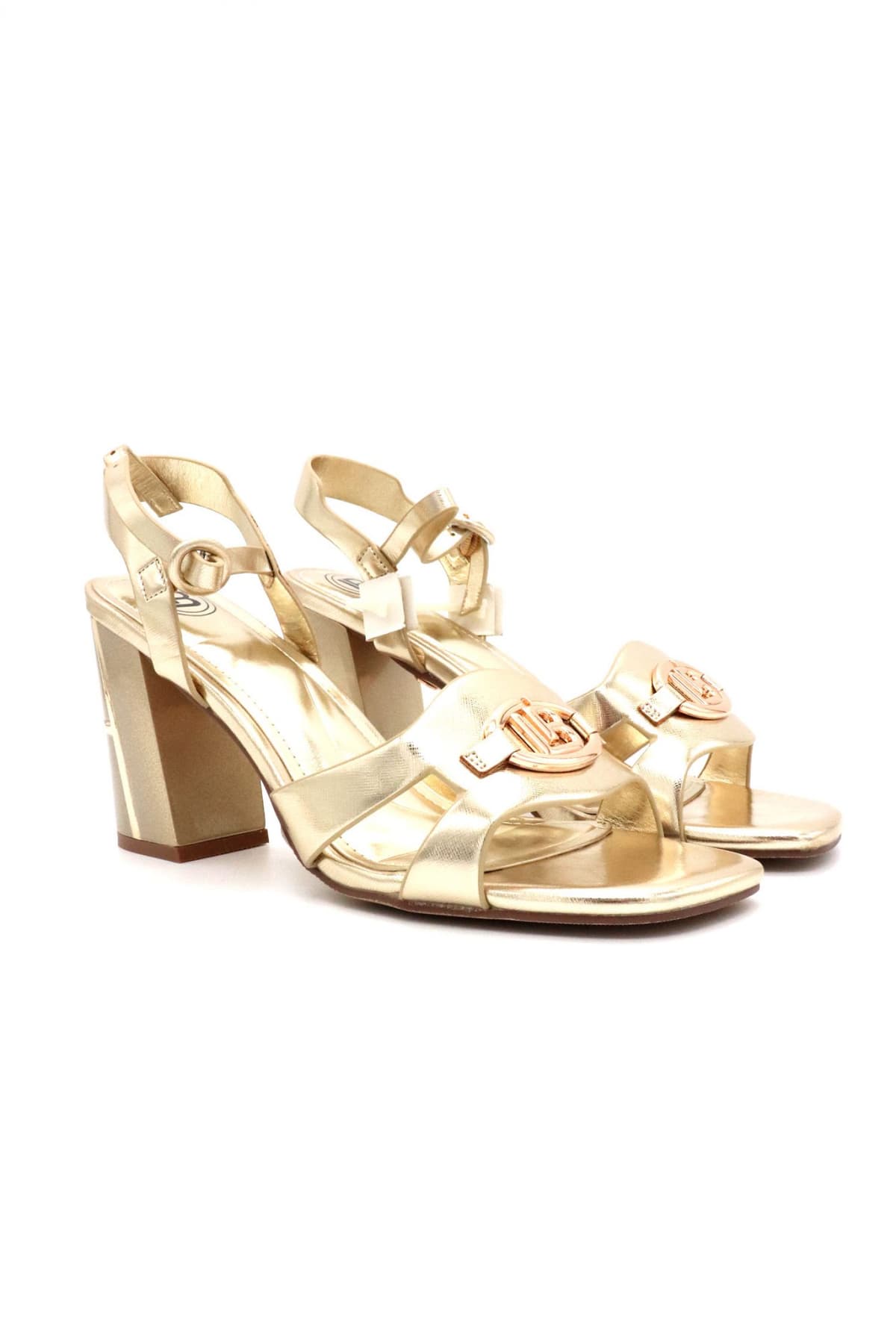 LAURA BIAGIOTTI ΠΑΠΟΥΤΣΙΑ ΠΕΔΙΛΑ ΜΕΤΑΛΛΙΚΗ ΑΓΚΡΑΦΑ LOGO ΧΡΥΣΟ