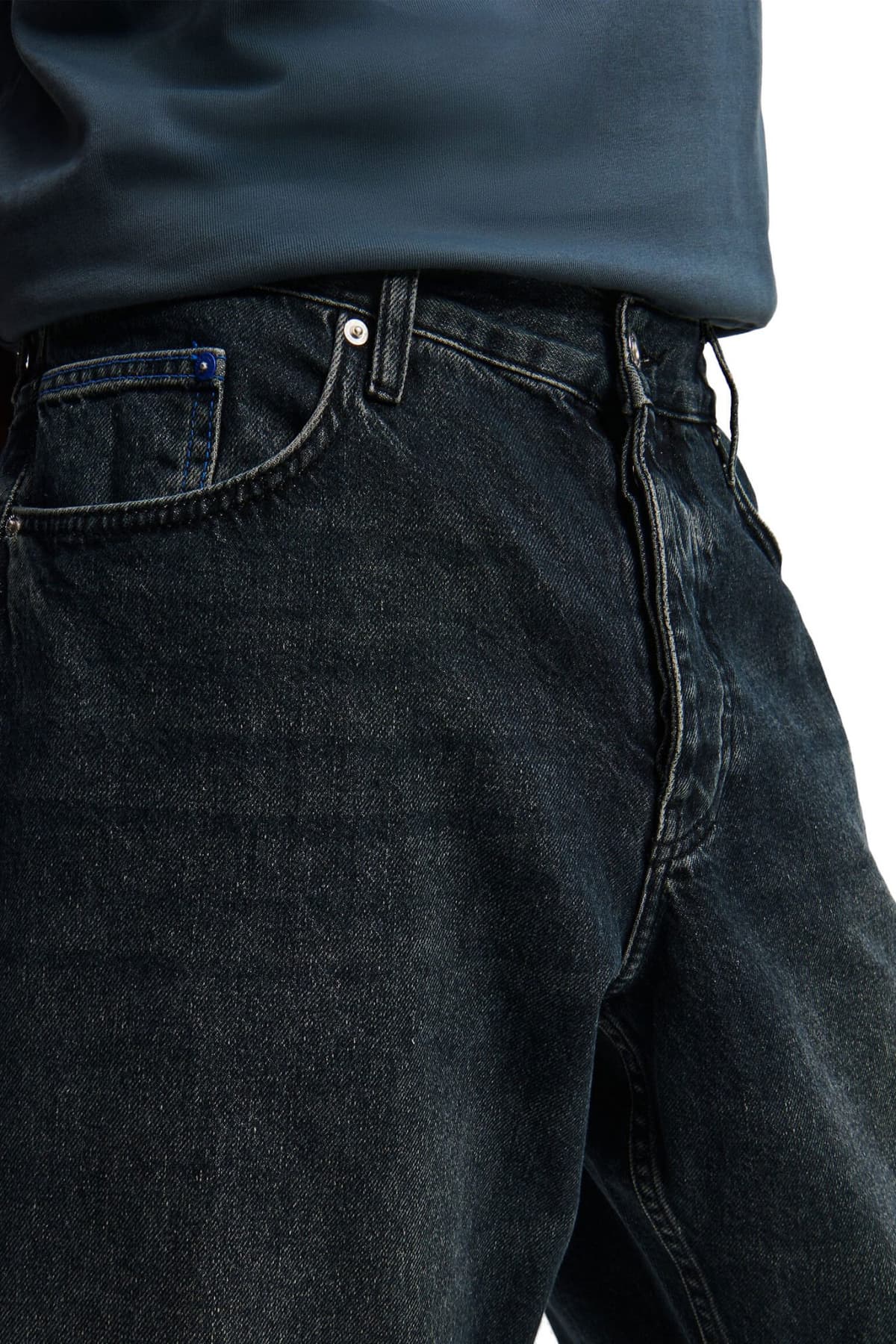 KARL LAGERFELD JEANS ΠΑΝΤΕΛΟΝΙ JEANS KLJ TAPERED DENIM ΜΑΥΡΟ ΜΠΛΕ