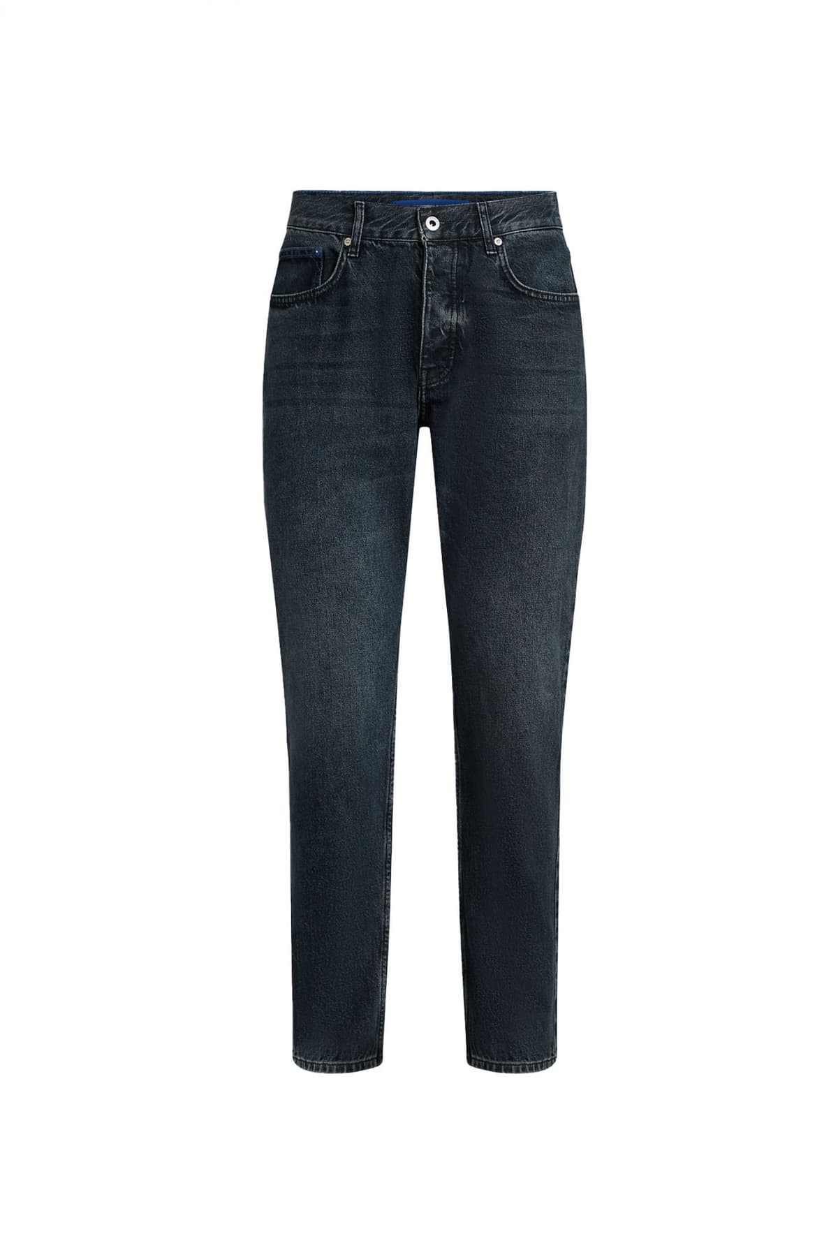 KARL LAGERFELD JEANS ΠΑΝΤΕΛΟΝΙ JEANS KLJ TAPERED DENIM ΜΑΥΡΟ ΜΠΛΕ