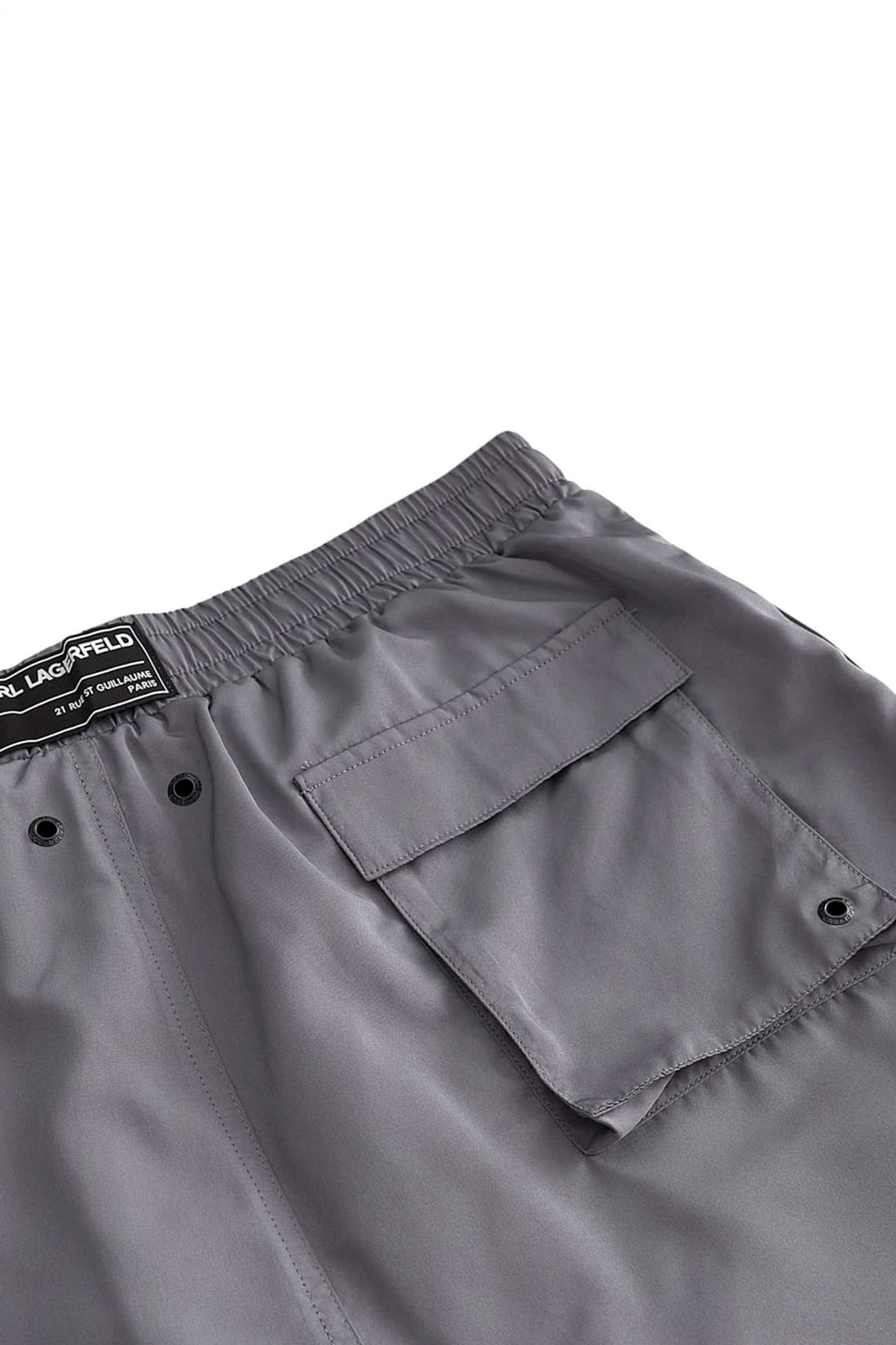 KARL LAGERFELD ΜΑΓΙΩ LOGO LONG BOARDSHORTS ΓΚΡΙ