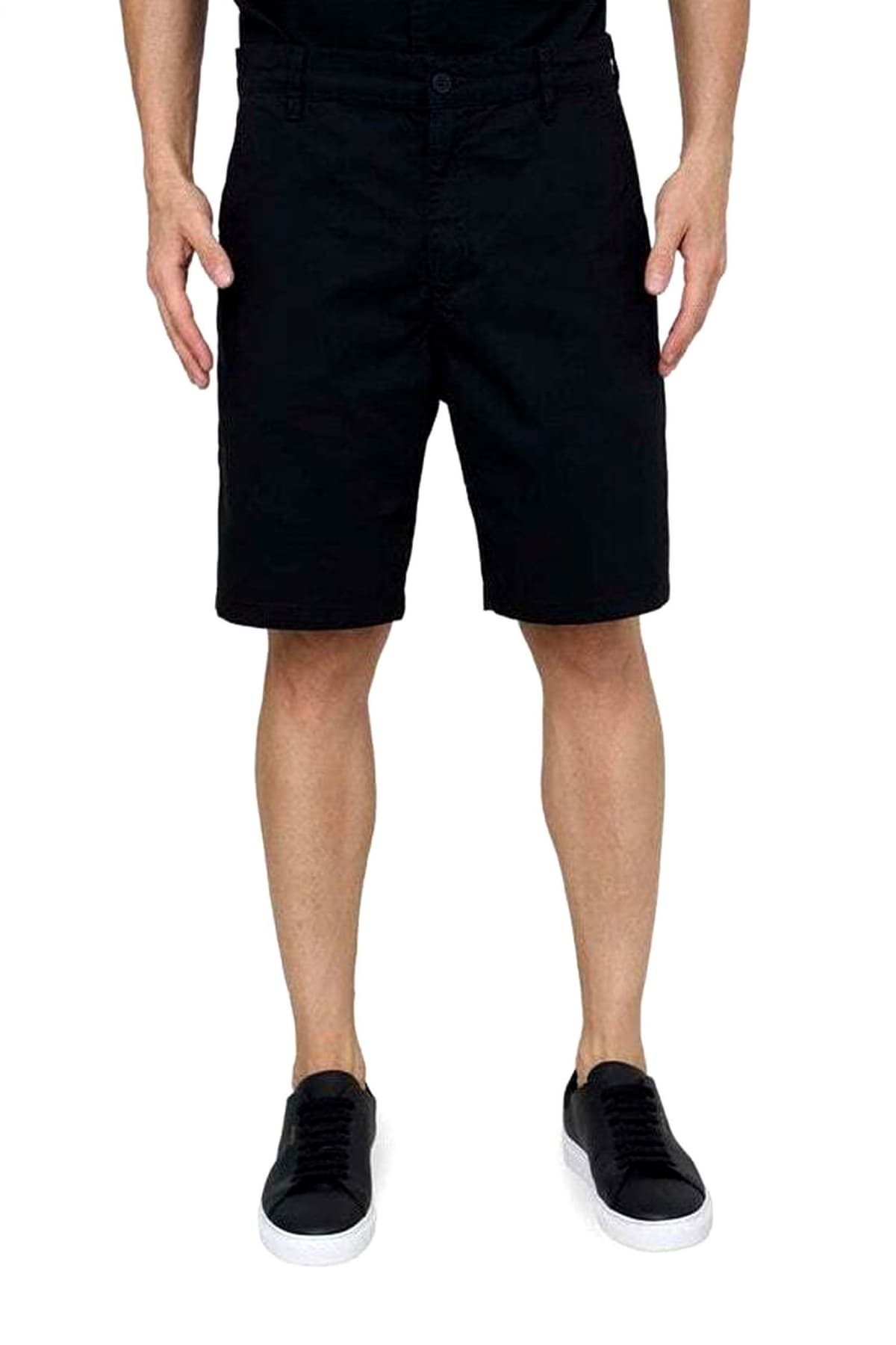 KARL LAGERFELD JEANS ΒΕΡΜΟΥΔΑ CHINO RELAXED FIT ΜΑΥΡΟ