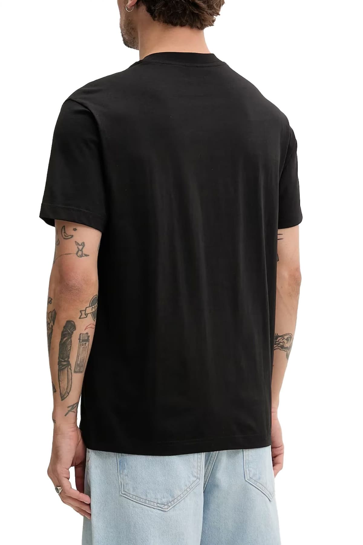 KARL LAGERFELD JEANS T-SHIRT REGULAR SS CUBE LOGO TEE ΜΑΥΡΟ