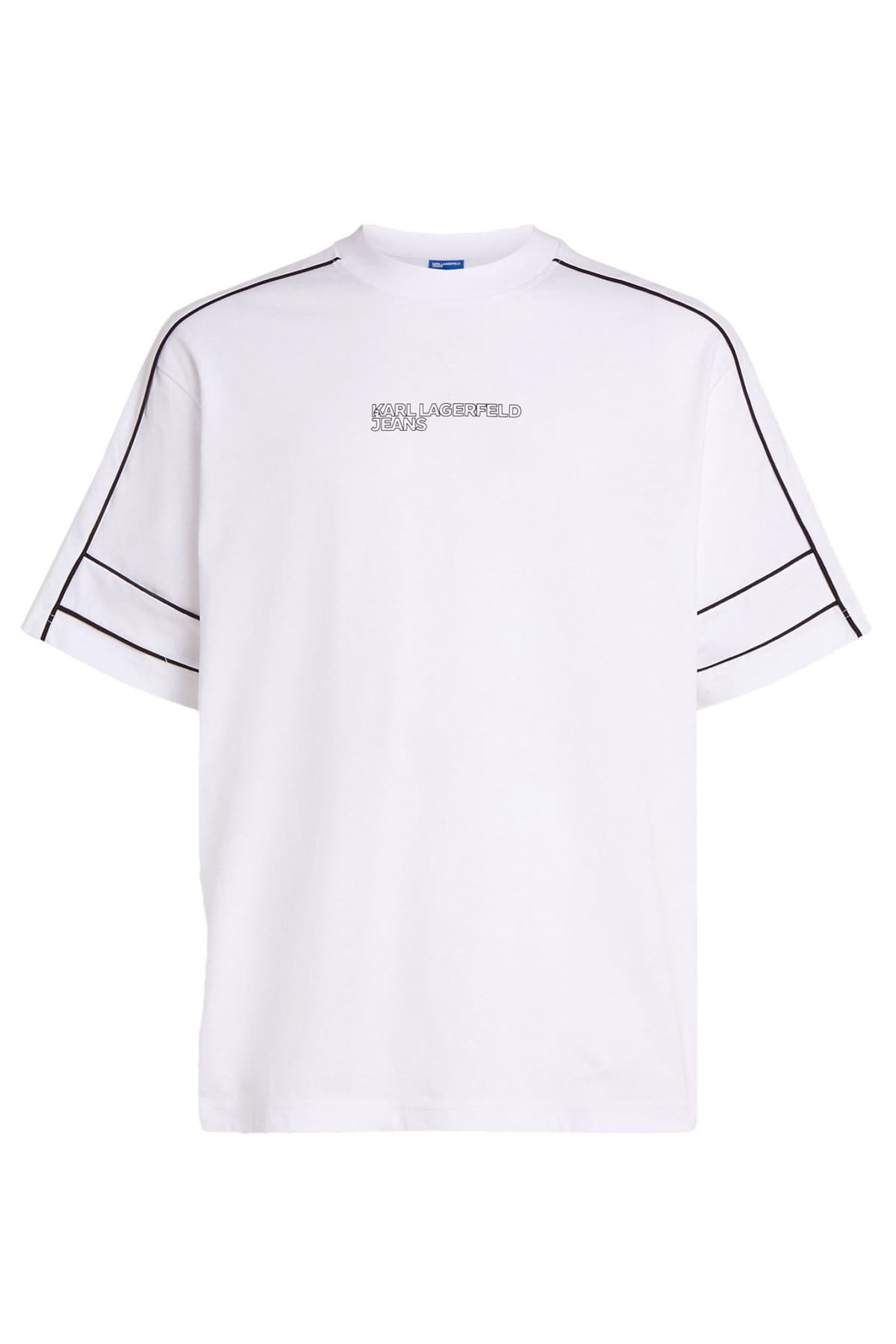 KARL LAGERFELD JEANS T-SHIRT PIPING TEE RELAXED FIT ΛΕΥΚΟ