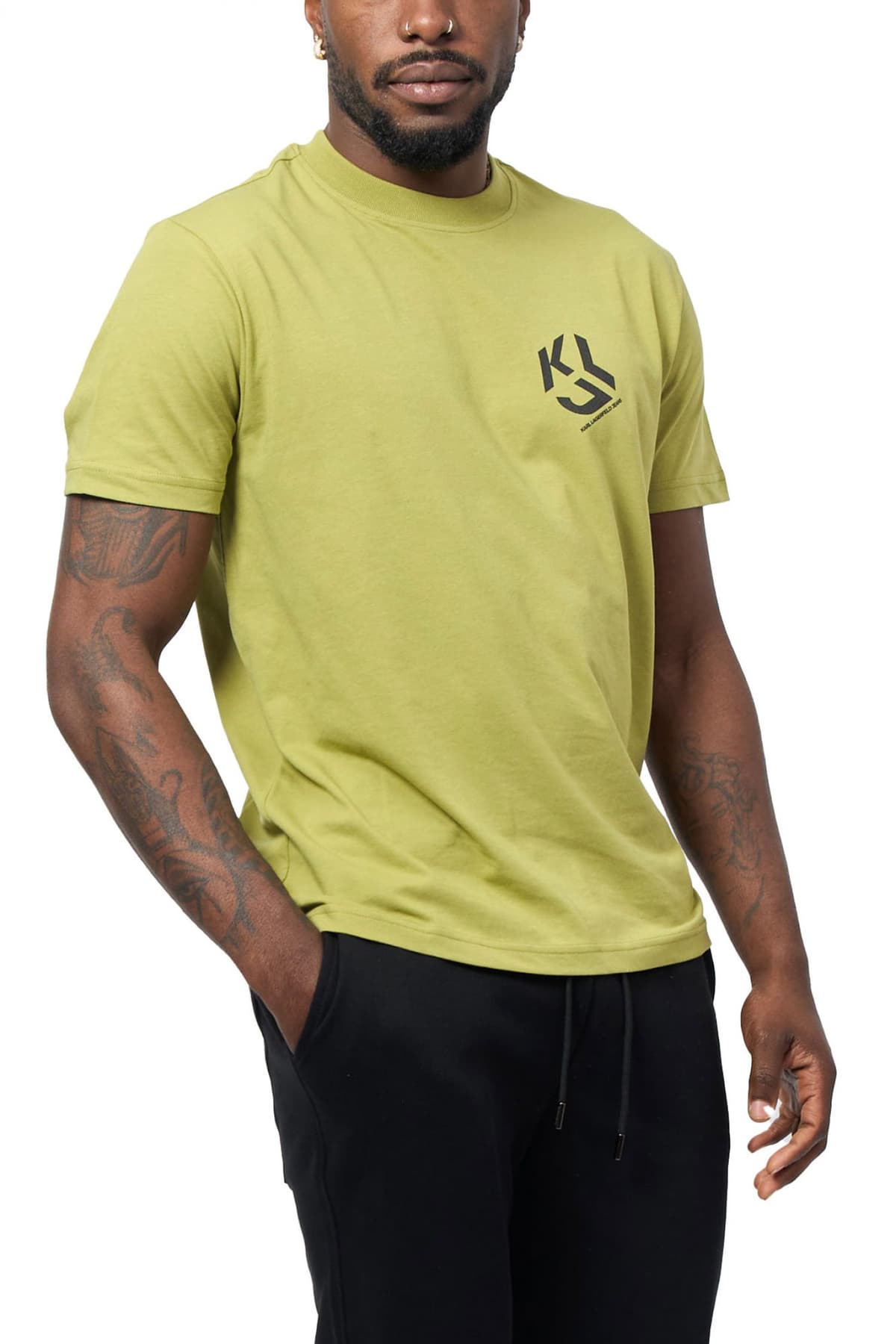 KARL LAGERFELD JEANS T-SHIRT MONOGRAM TEE REGULAR FIT ΠΡΑΣΙΝΟ