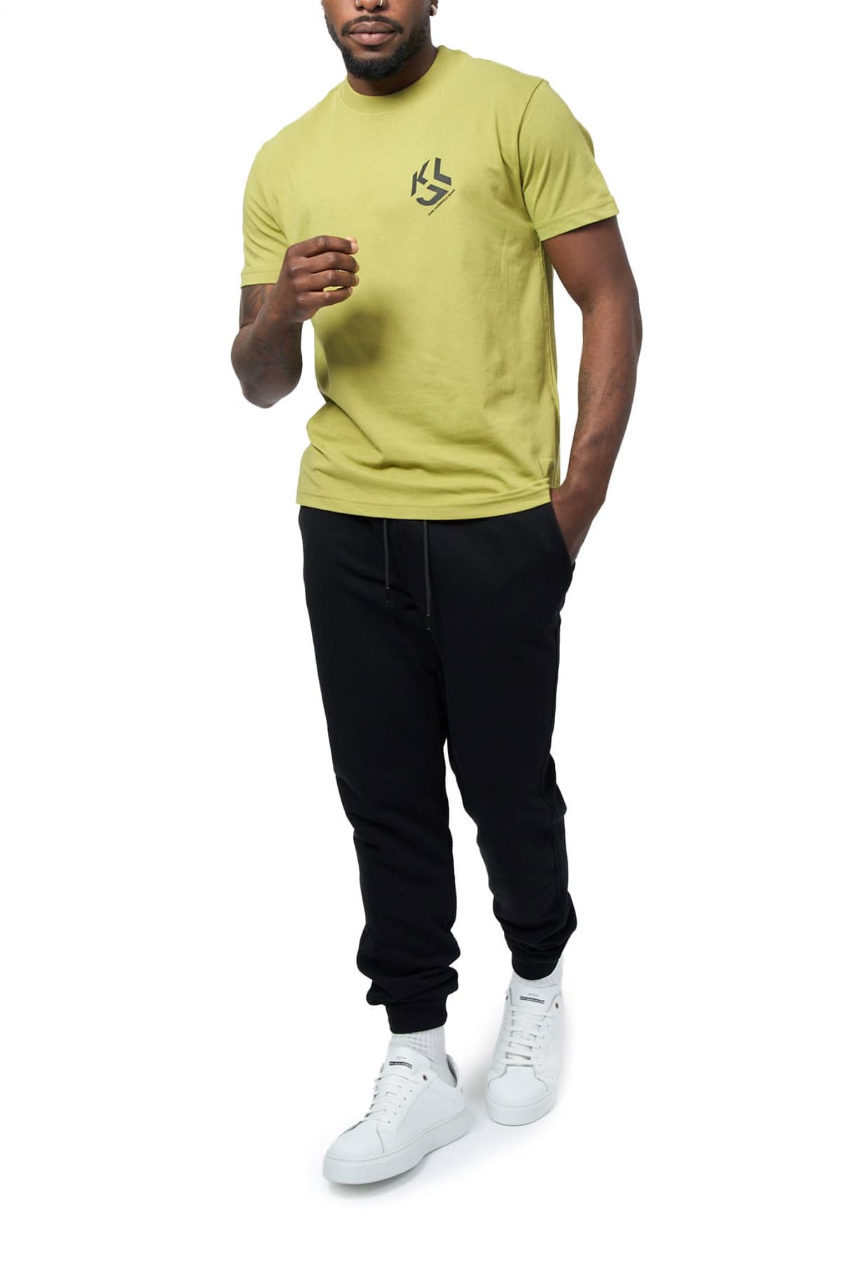 KARL LAGERFELD JEANS T-SHIRT MONOGRAM TEE REGULAR FIT ΠΡΑΣΙΝΟ