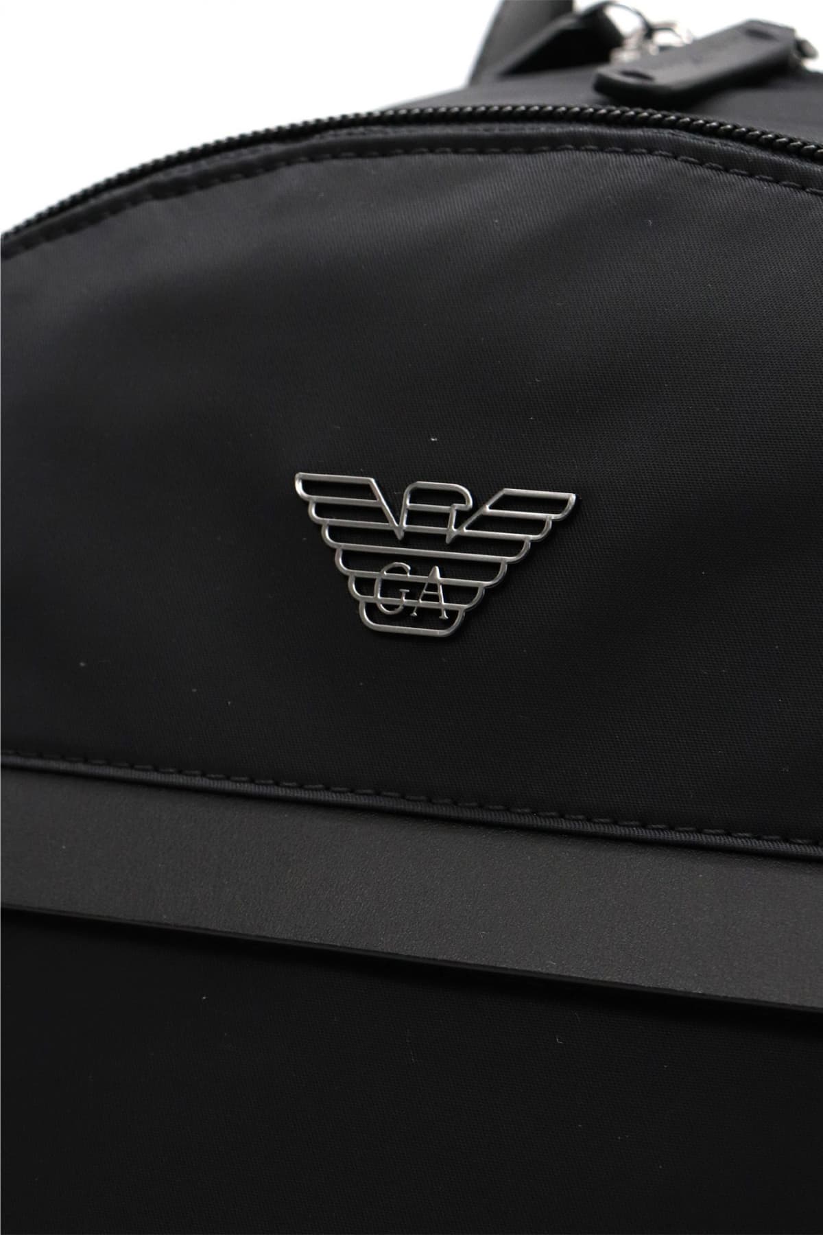 EMPORIO ARMANI ΤΣΑΝΤΑ BACKPACK LOGO ΜΑΥΡΟ