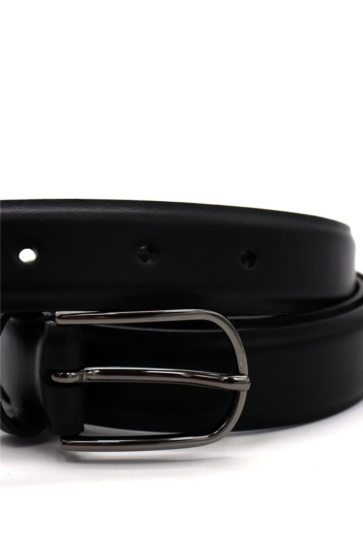 EMPORIO ARMANI ΖΩΝΗ ΔΕΡΜΑ ΜΑΥΡΟ