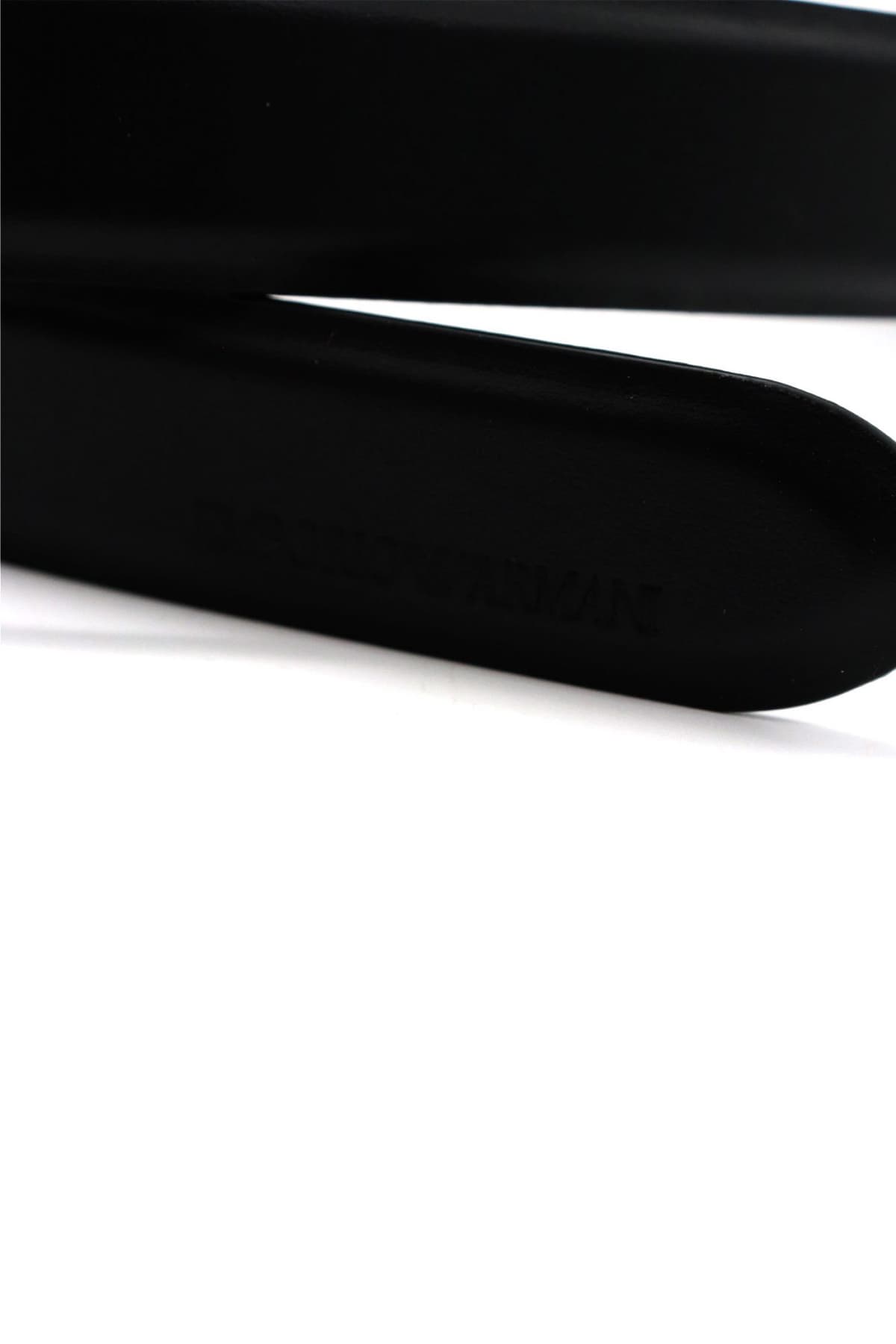 EMPORIO ARMANI ΖΩΝΗ ΔΕΡΜΑ ΜΑΥΡΟ