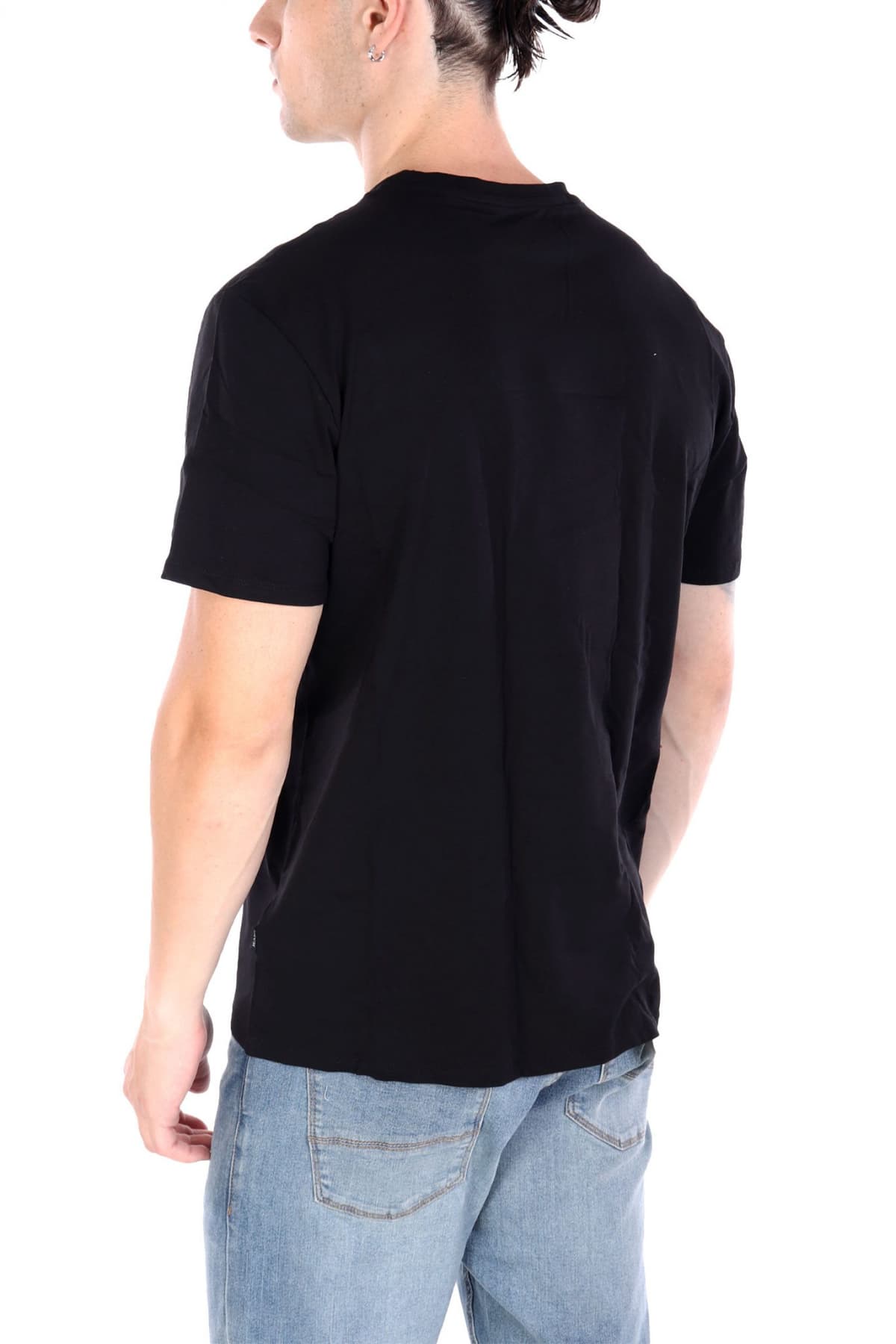 GUESS JEANS ΕΣΩΡΟΥΧΟ T-SHIRT ONE PACK COTTON SLIM FIT TEE ΜΑΥΡΟ