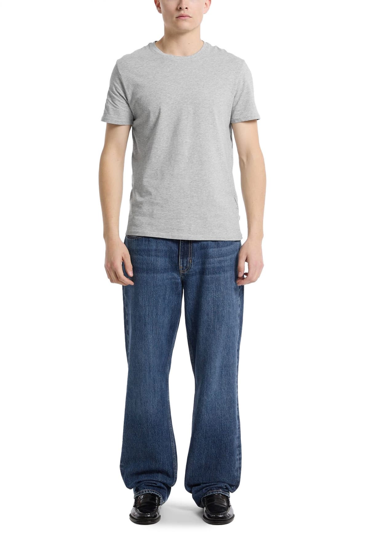 GUESS JEANS ΕΣΩΡΟΥΧΟ T-SHIRT ONE PACK COTTON SLIM FIT TEE ΓΚΡΙ