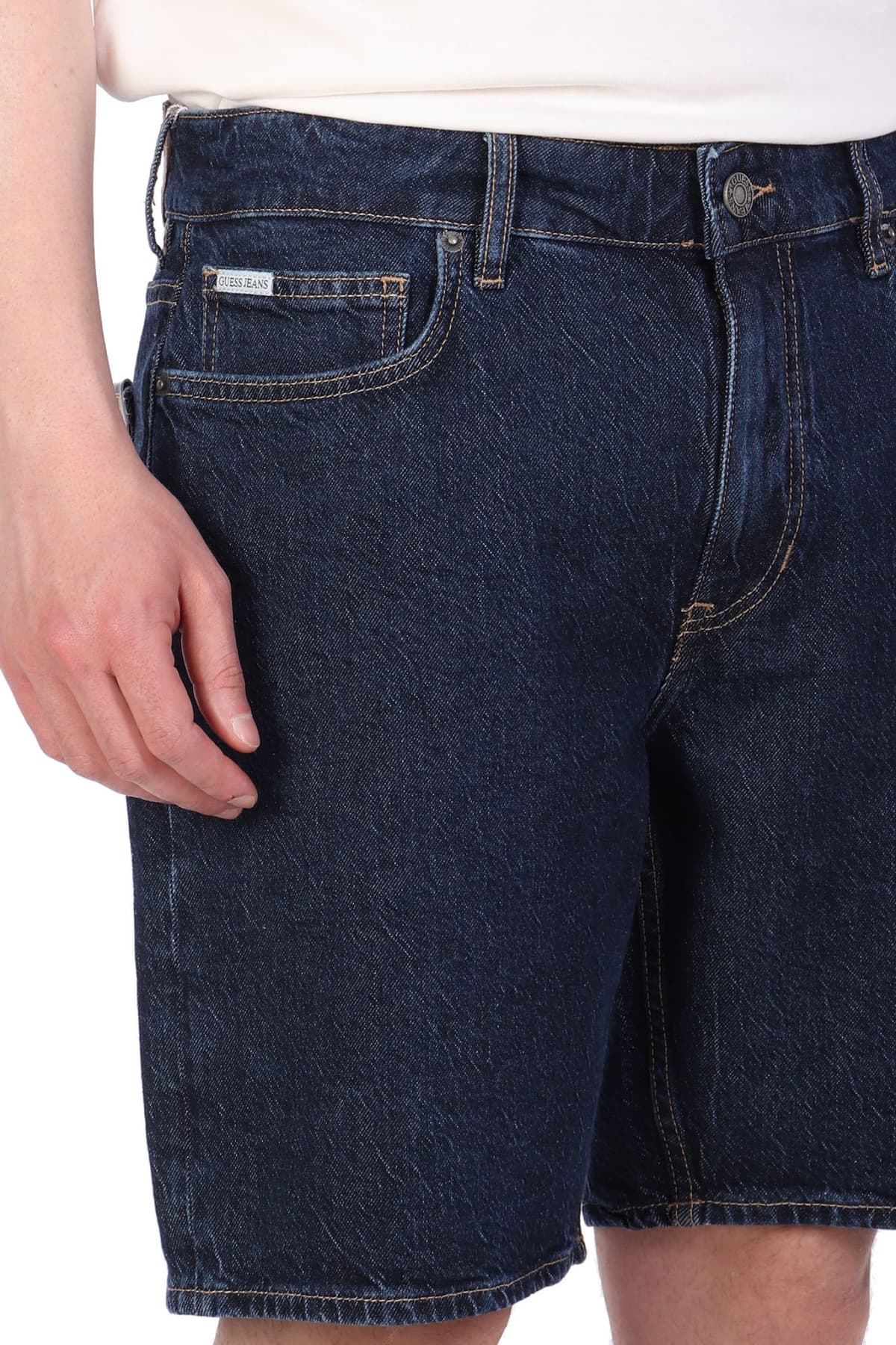 GUESS ΒΕΡΜΟΥΔΑ JEANS UNISEX CLASSIC DENIM ΜΠΛΕ