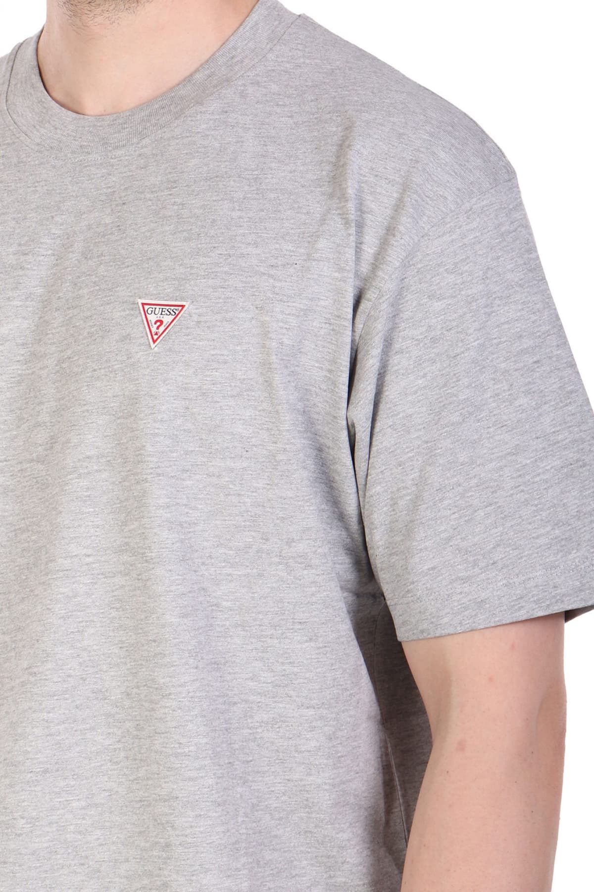 GUESS JEANS T-SHIRT CREWNECK OVERSIZED FIT LOGO ΓΚΡΙ