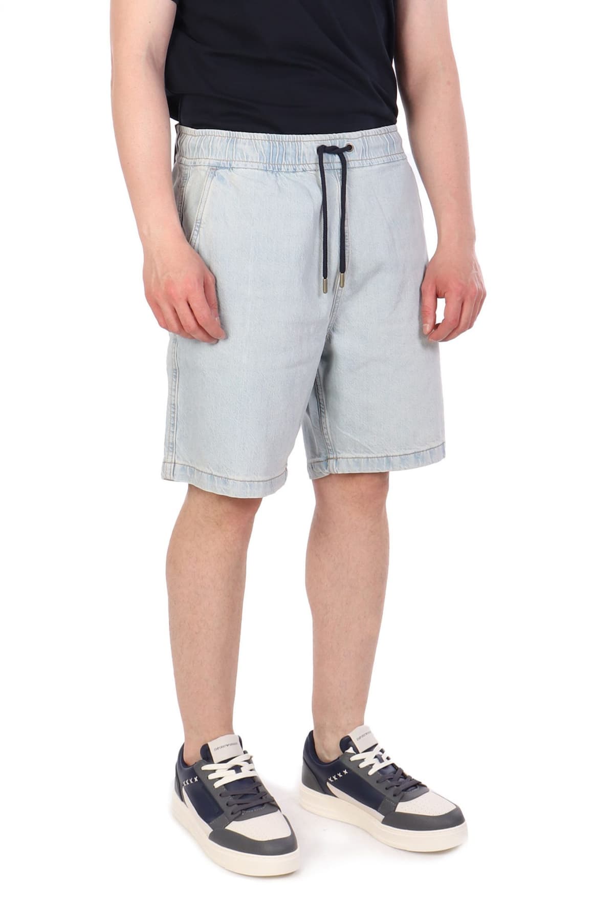 GUESS JEANS ΒΕΡΜΟΥΔΑ JEANS JOGGER ΓΑΛΑΖΙΟ