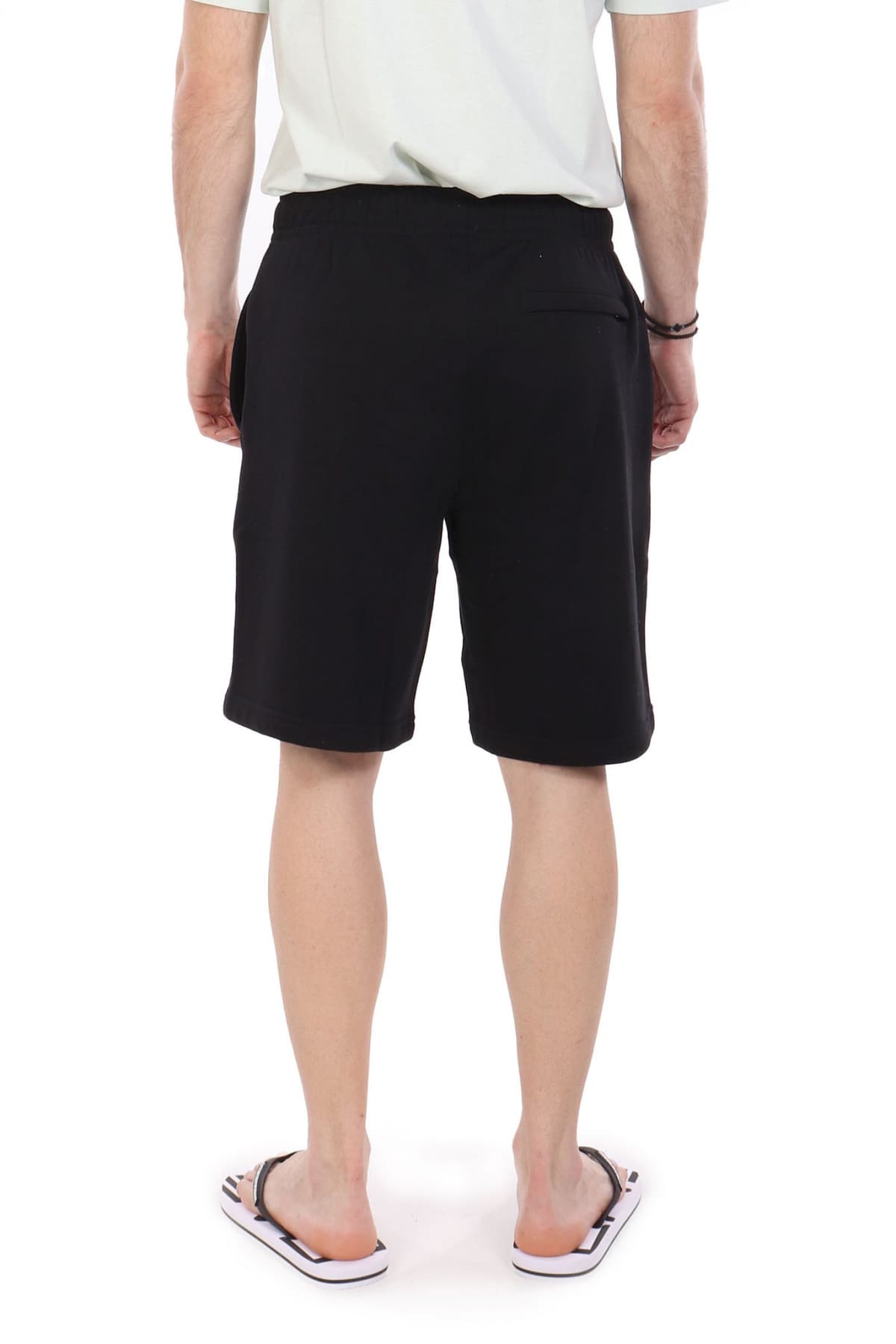 GUESS JEANS ΒΕΡΜΟΥΔΑ ΦΟΥΤΕΡ LOGO ΜΑΥΡΟ