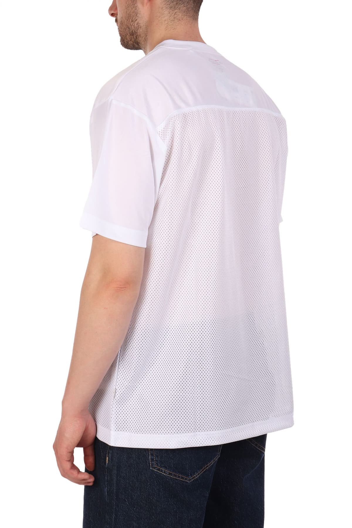 GUESS JEANS T-SHIRT V-NECK OVERSIZED ΛΕΥΚΟ