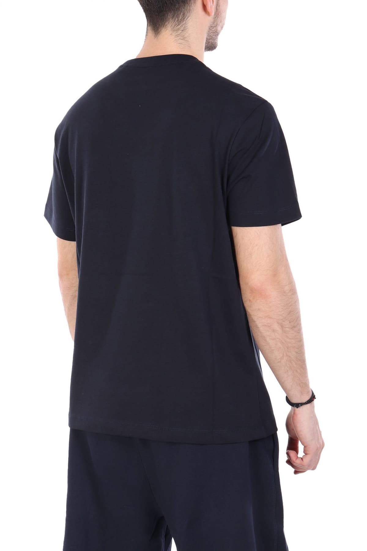 GUESS JEANS T-SHIRT CREWNECK REGULAR FIT ΜΠΛΕ