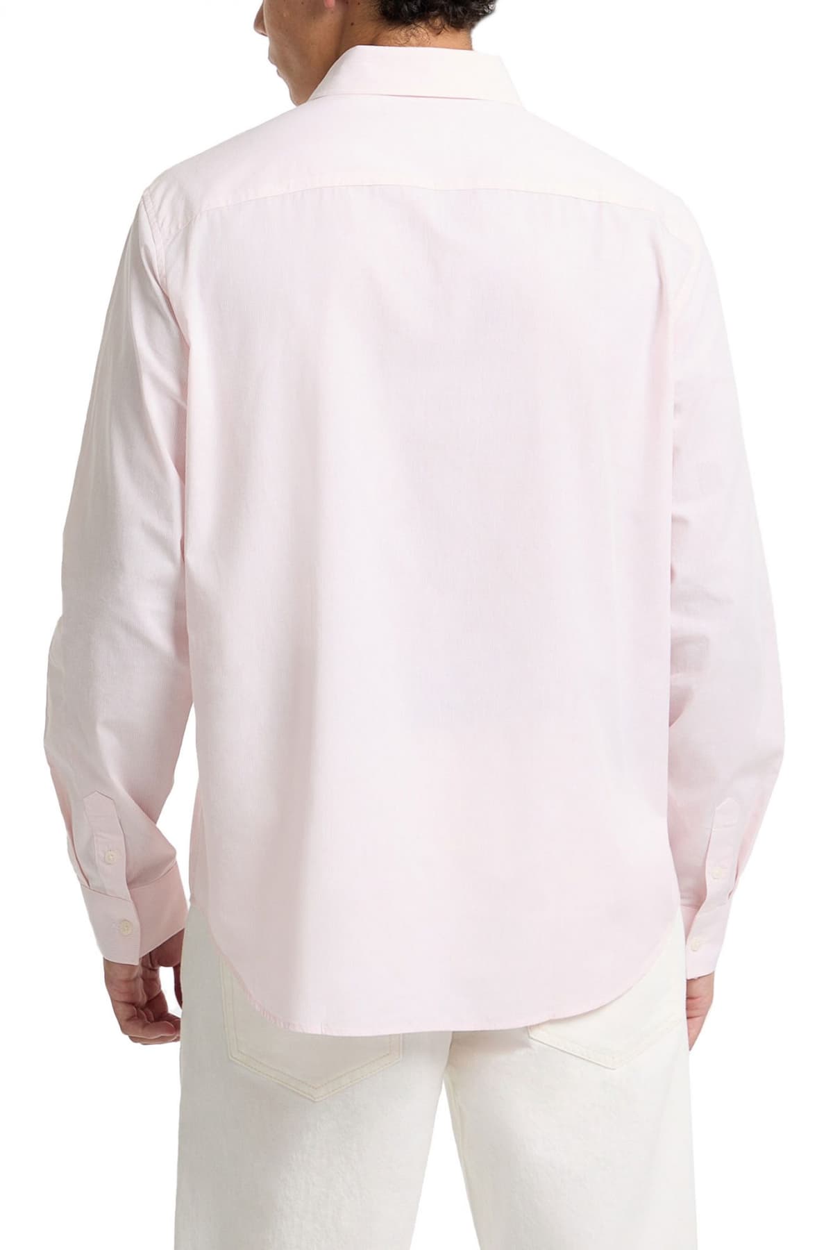 GUESS JEANS ΠΟΥΚΑΜΙΣΟ ΡΙΓΕ LS CLASSIC FIT POCKET ΡΟΖ