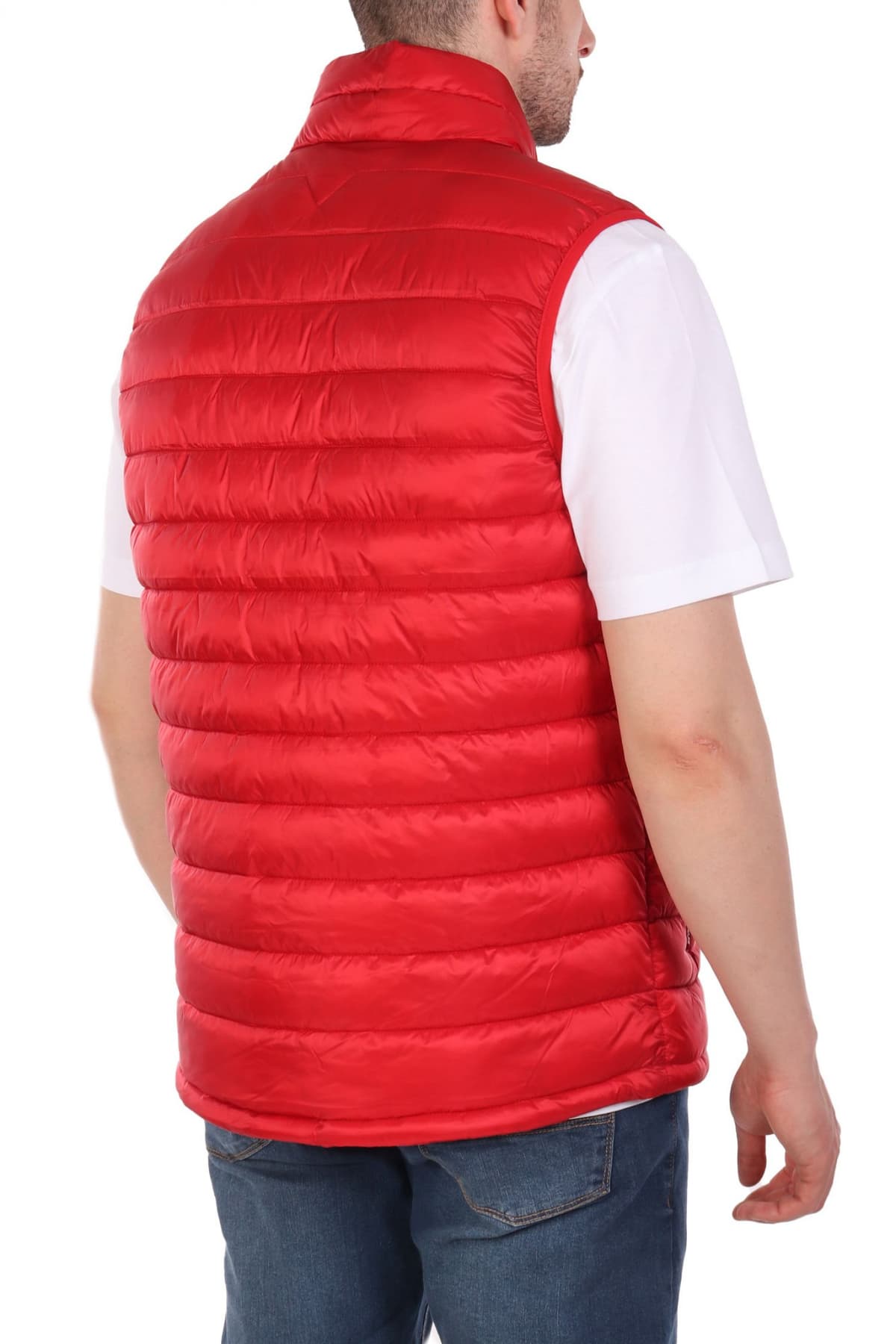 GUESS JEANS ΜΠΟΥΦΑΝ ΑΜΑΝΙΚΟ LOGO ΚΟΚΚΙΝΟ