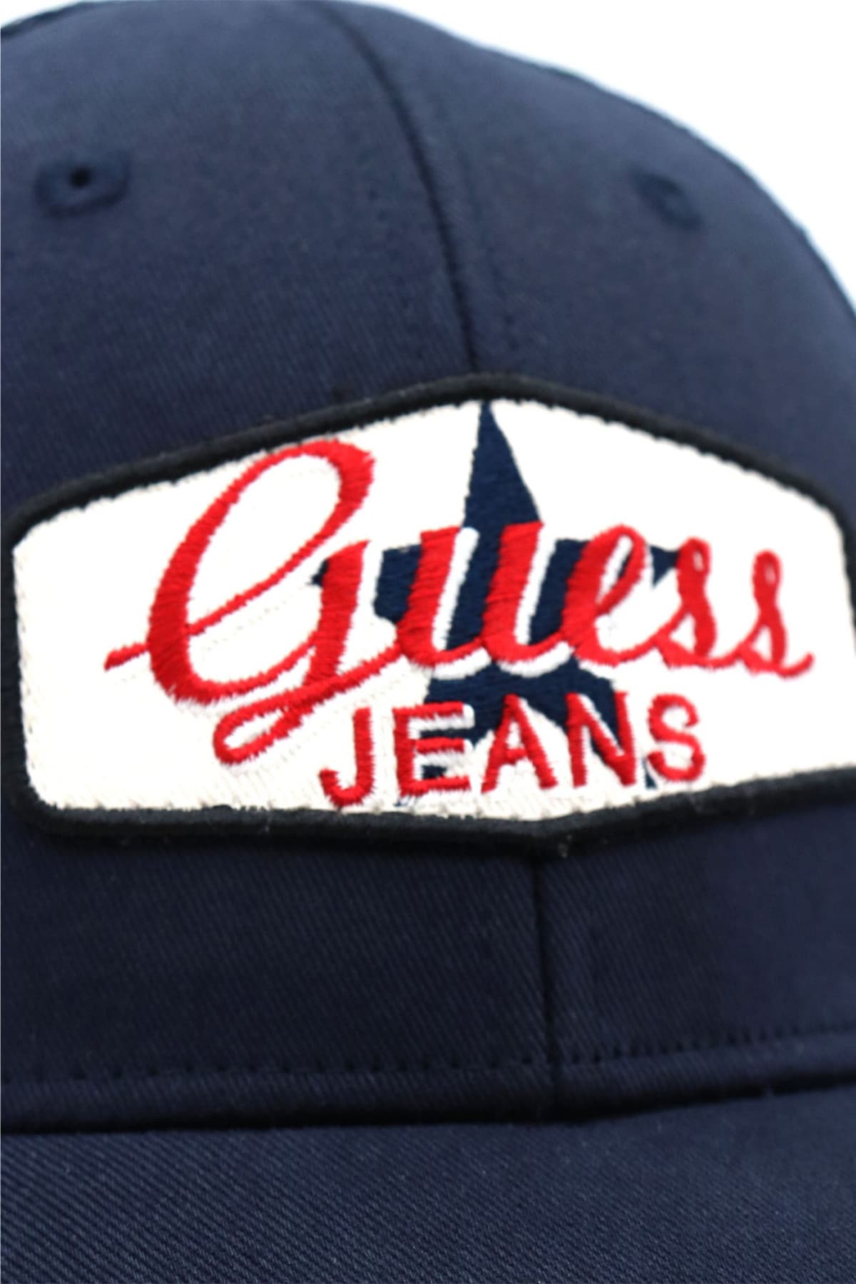 GUESS JEANS ΚΑΠΕΛΟ PATCHED TRUCKER HAT UNISEX ΜΠΛΕ