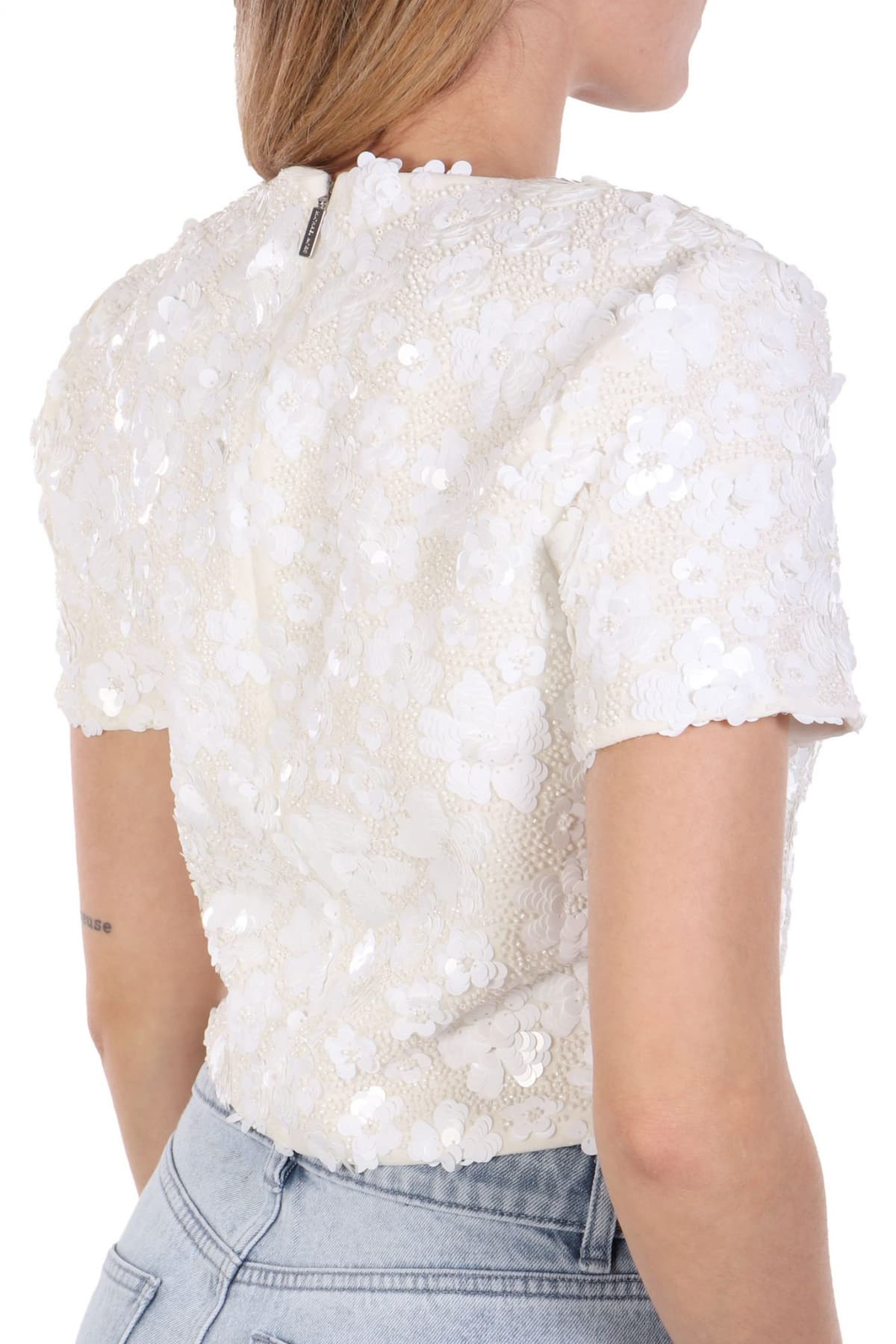 MICHAEL KORS CROP TOP ΠΑΓΕΤΑ ΛΕΥΚΟ