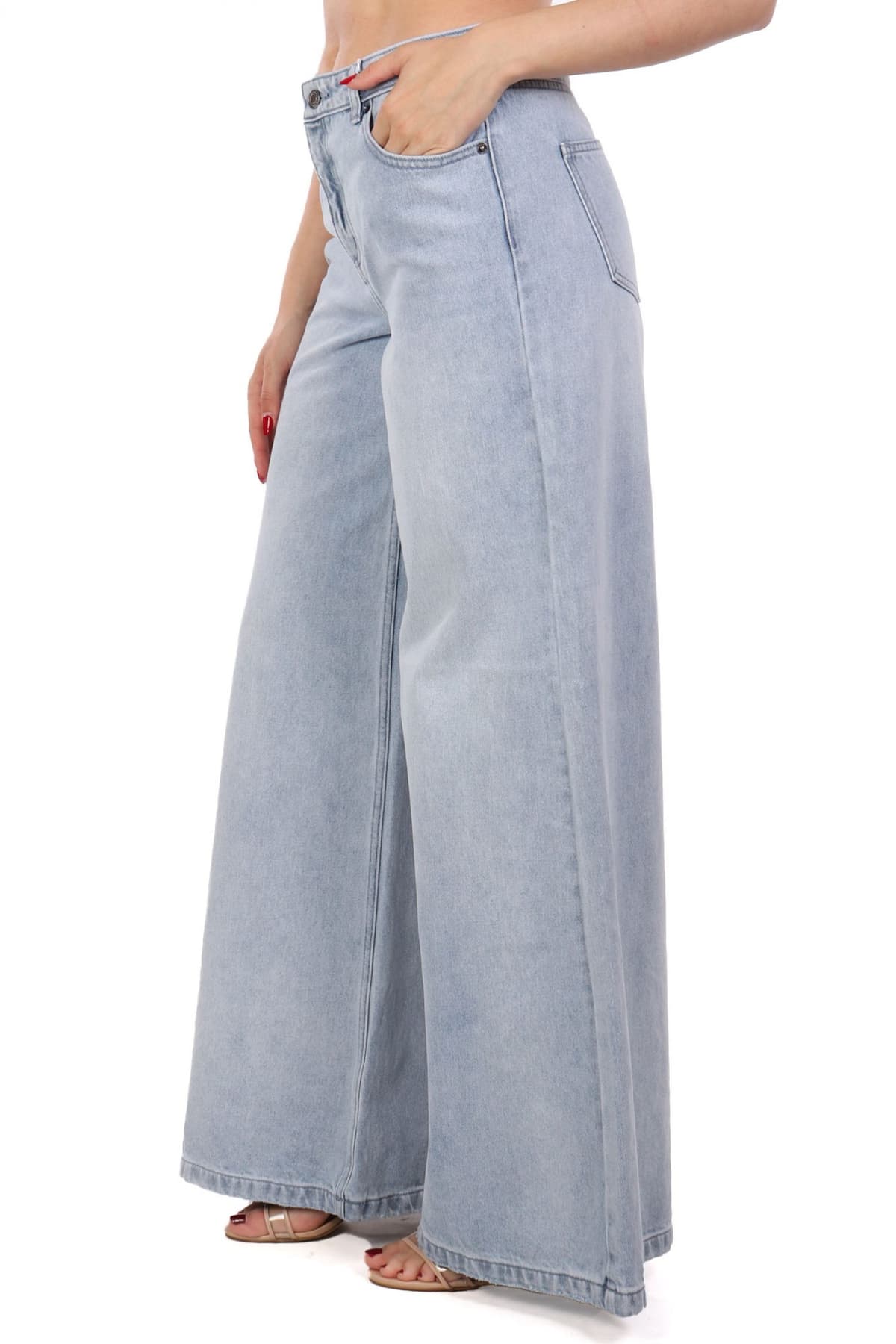 MICHAEL KORS ΠΑΝΤΕΛΟΝΑ JEANS LOGO ΠΙΣΩ ΑΝΟΙΧΤΟ ΜΠΛΕ