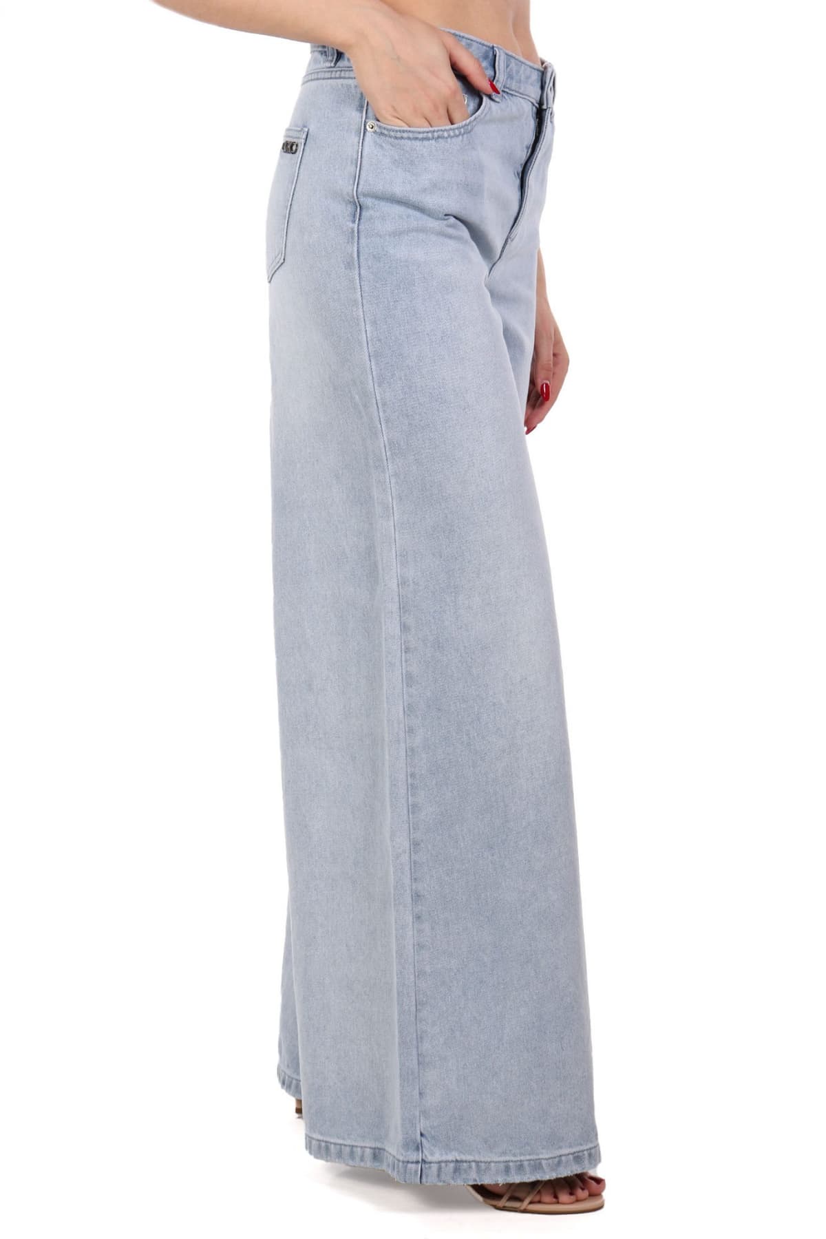 MICHAEL KORS ΠΑΝΤΕΛΟΝΑ JEANS LOGO ΠΙΣΩ ΑΝΟΙΧΤΟ ΜΠΛΕ