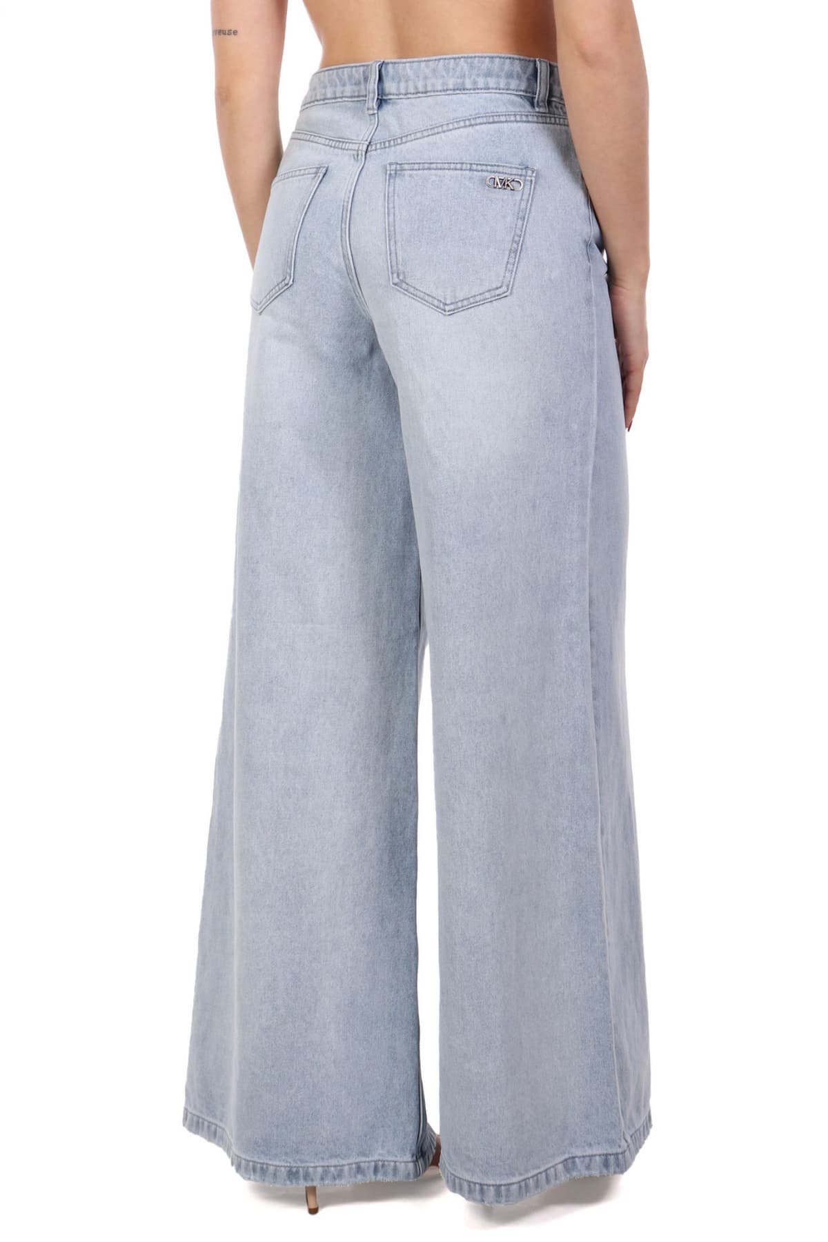 MICHAEL KORS ΠΑΝΤΕΛΟΝΑ JEANS LOGO ΠΙΣΩ ΑΝΟΙΧΤΟ ΜΠΛΕ