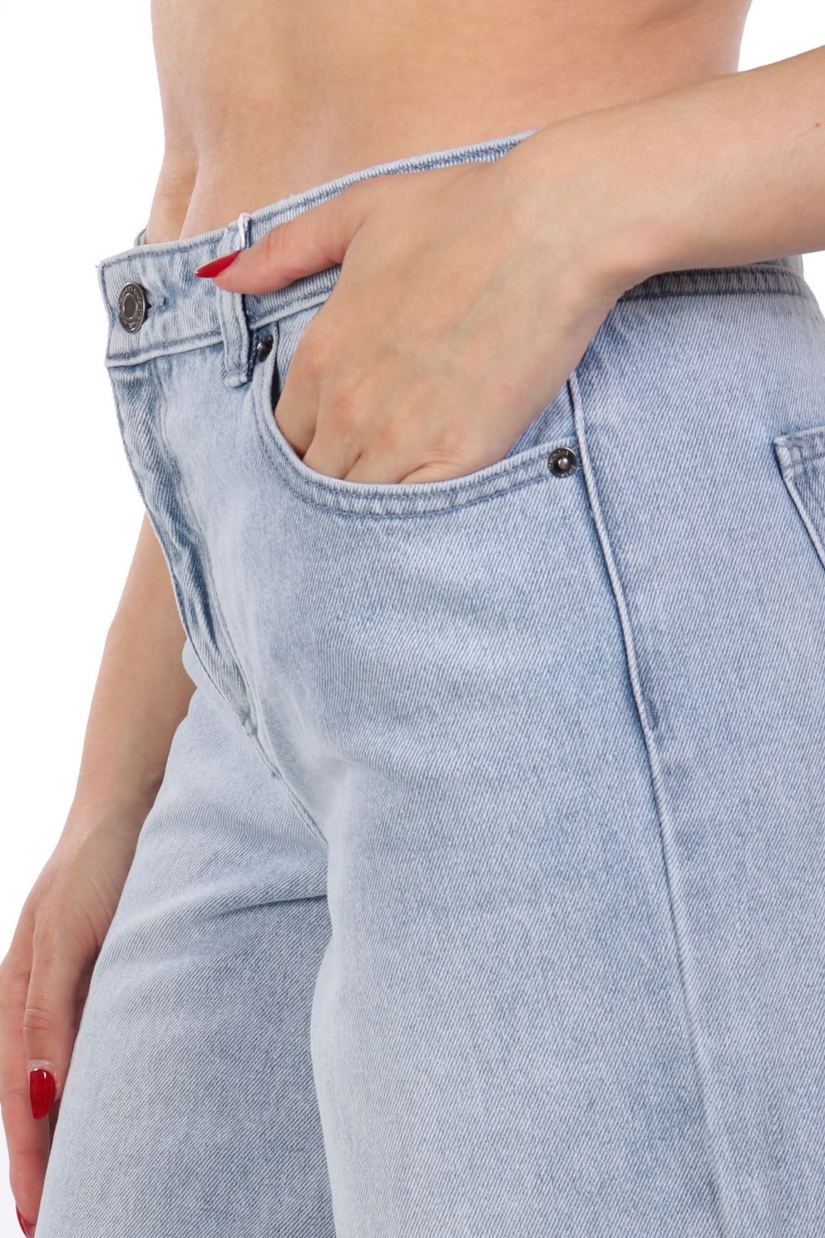 MICHAEL KORS ΠΑΝΤΕΛΟΝΑ JEANS LOGO ΠΙΣΩ ΑΝΟΙΧΤΟ ΜΠΛΕ