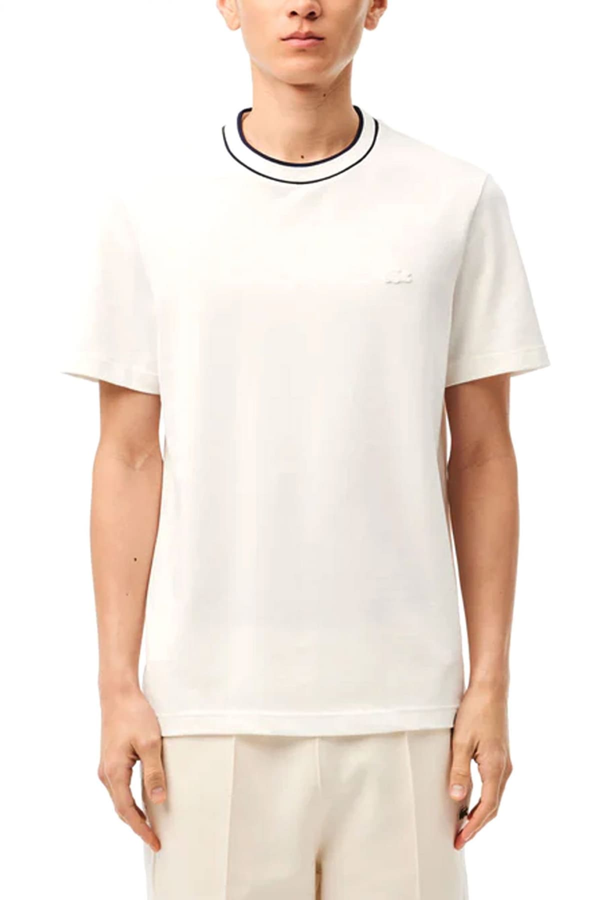 LACOSTE T-SHIRT REGULAR FIT LOGO ΥΠΟΛΕΥΚΟ