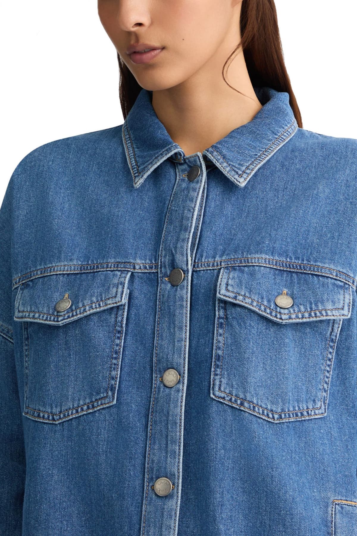 LIU JO BETTER DENIM JACKET JEAN GIUBBINO OVER ST ΜΠΛΕ