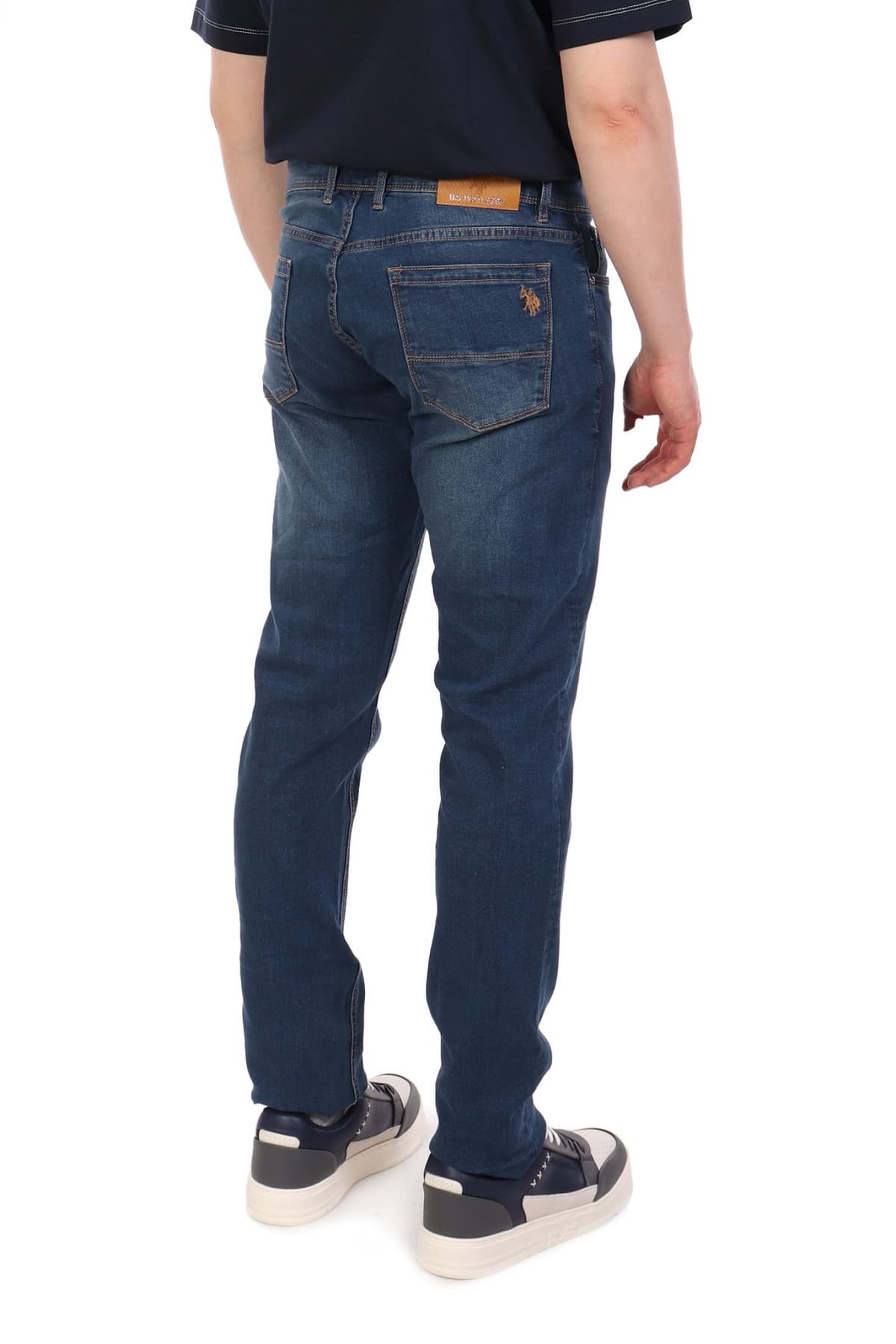 U.S. POLO ASSN. ΠΑΝΤΕΛΟΝΙ JEANS REGULAR STRAIGHT ΕΛΑΣΤΙΚΟ ΜΠΛΕ
