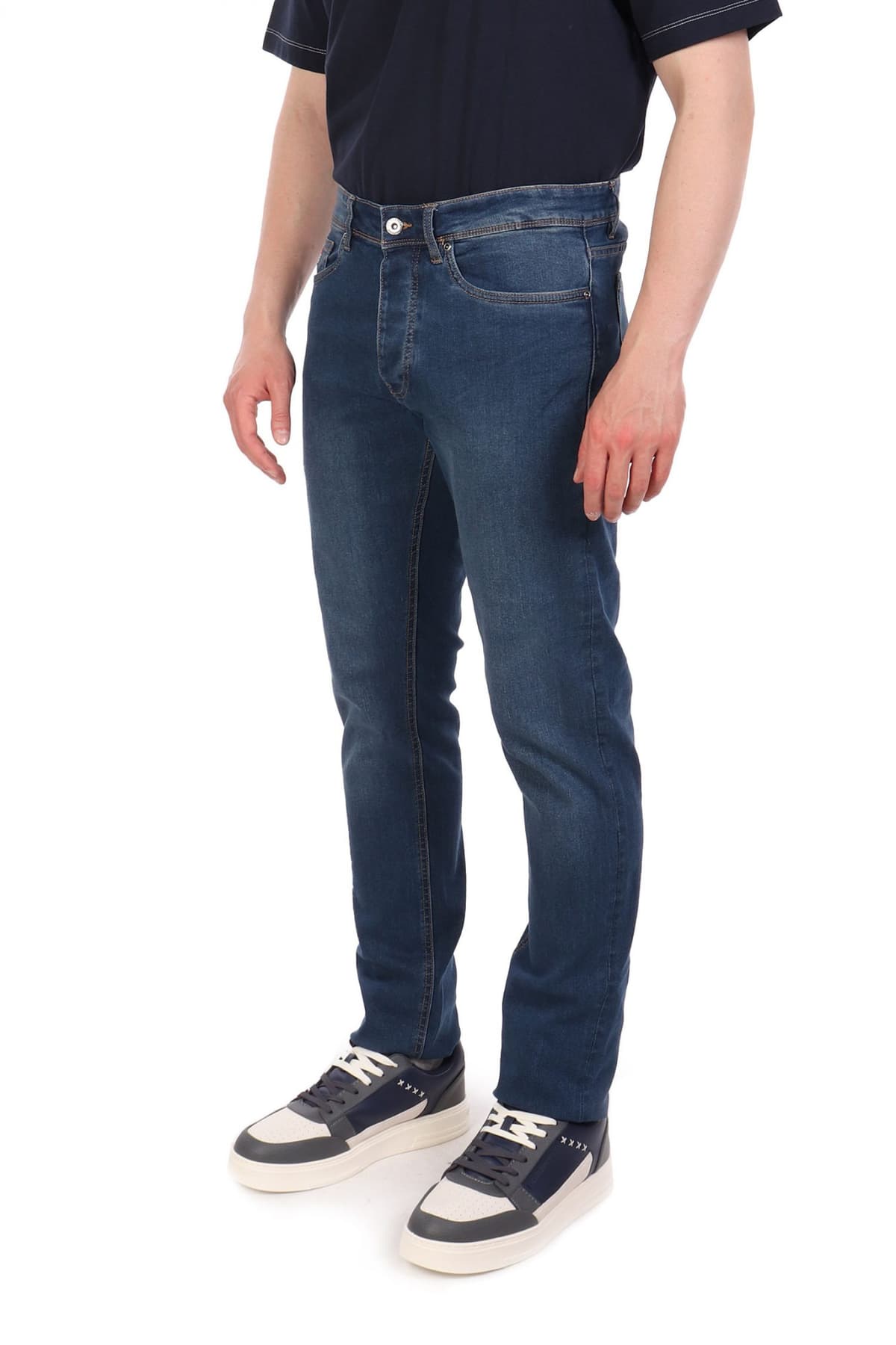 U.S. POLO ASSN. ΠΑΝΤΕΛΟΝΙ JEANS REGULAR STRAIGHT ΕΛΑΣΤΙΚΟ ΜΠΛΕ