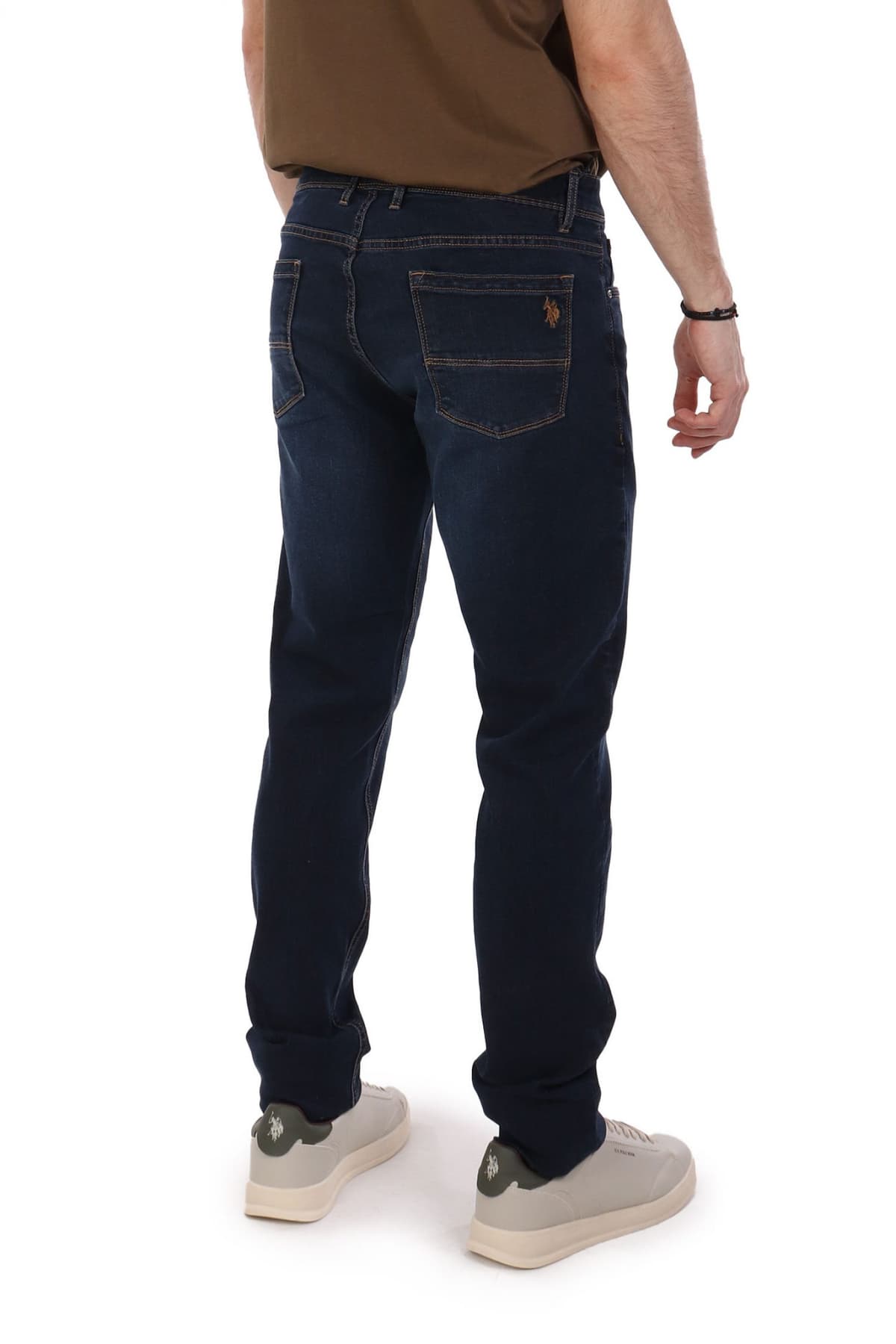 U.S. POLO ASSN. ΠΑΝΤΕΛΟΝΙ JEANS REGULAR STRAIGHT ΕΛΑΣΤΙΚΟ ΣΚΟΥΡΟ ΜΠΛΕ