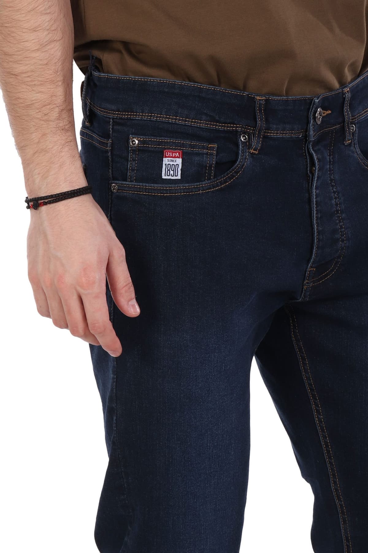 U.S. POLO ASSN. ΠΑΝΤΕΛΟΝΙ JEANS REGULAR STRAIGHT ΕΛΑΣΤΙΚΟ ΣΚΟΥΡΟ ΜΠΛΕ